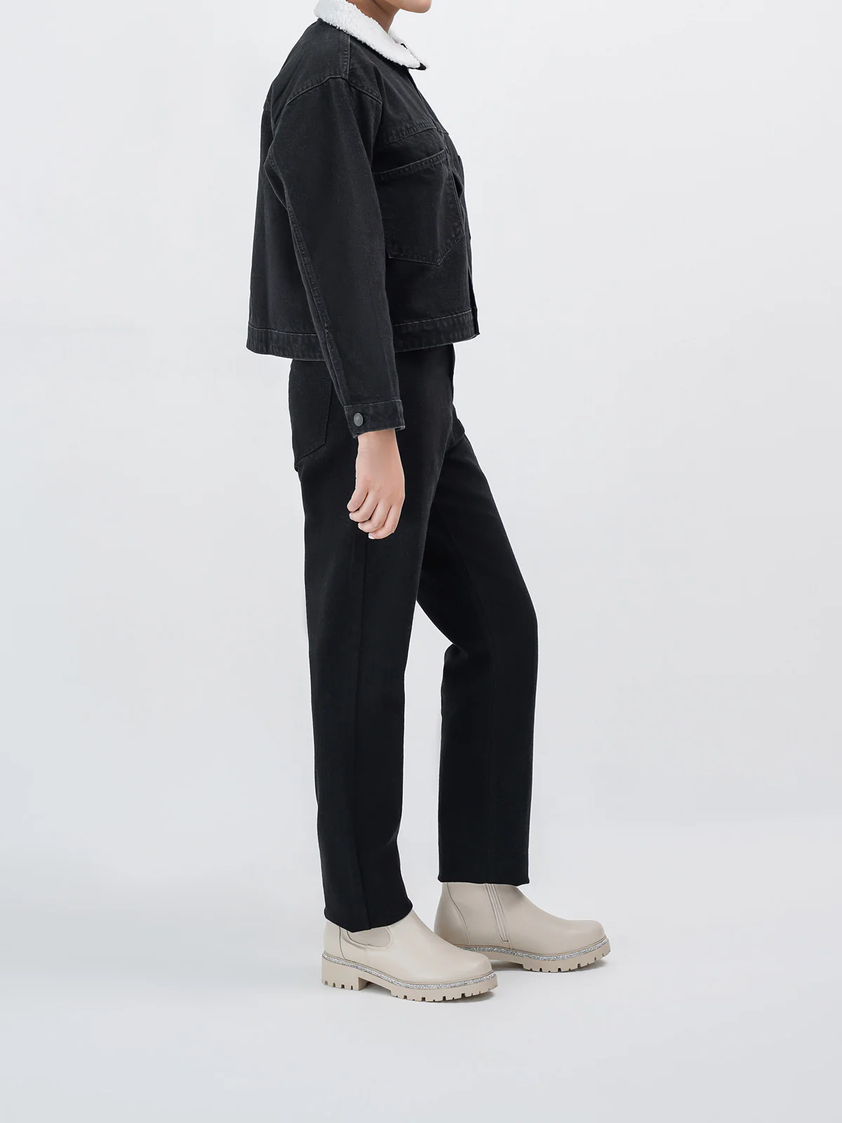 "ORION" Button Up Cotton Denim Jacket - Image 3