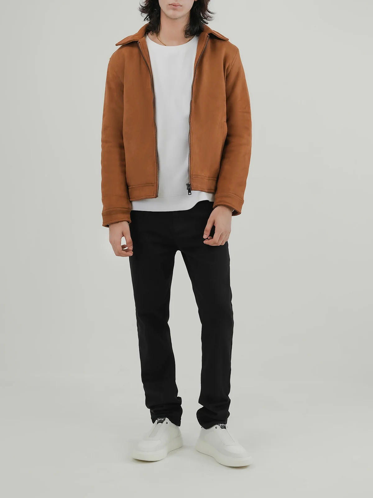 "PAOLA" Regular Fit Suede Jacket - Image 2