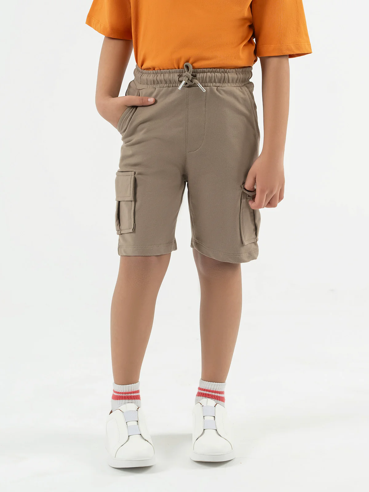 "PRANSH" Cargo Fit Terry Knits Shorts