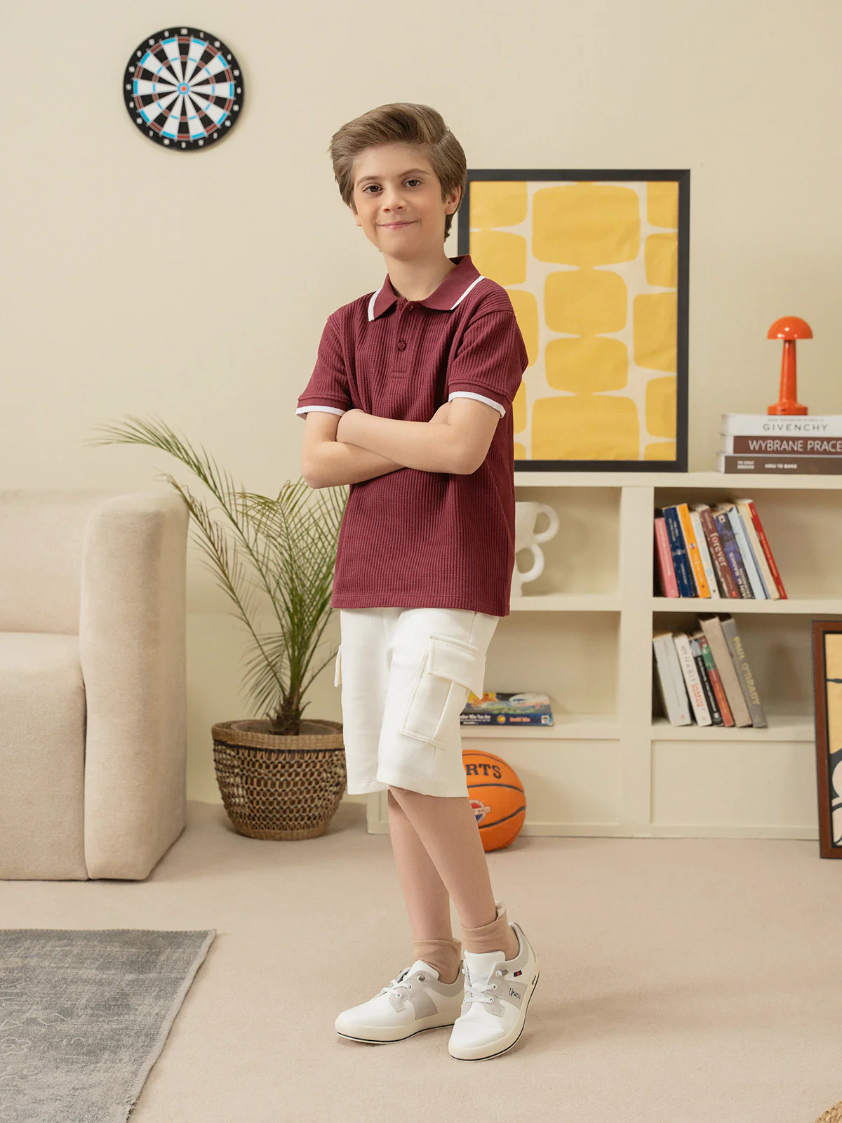 "PRANSH" Cargo Fit Terry Knits Shorts - Image 3
