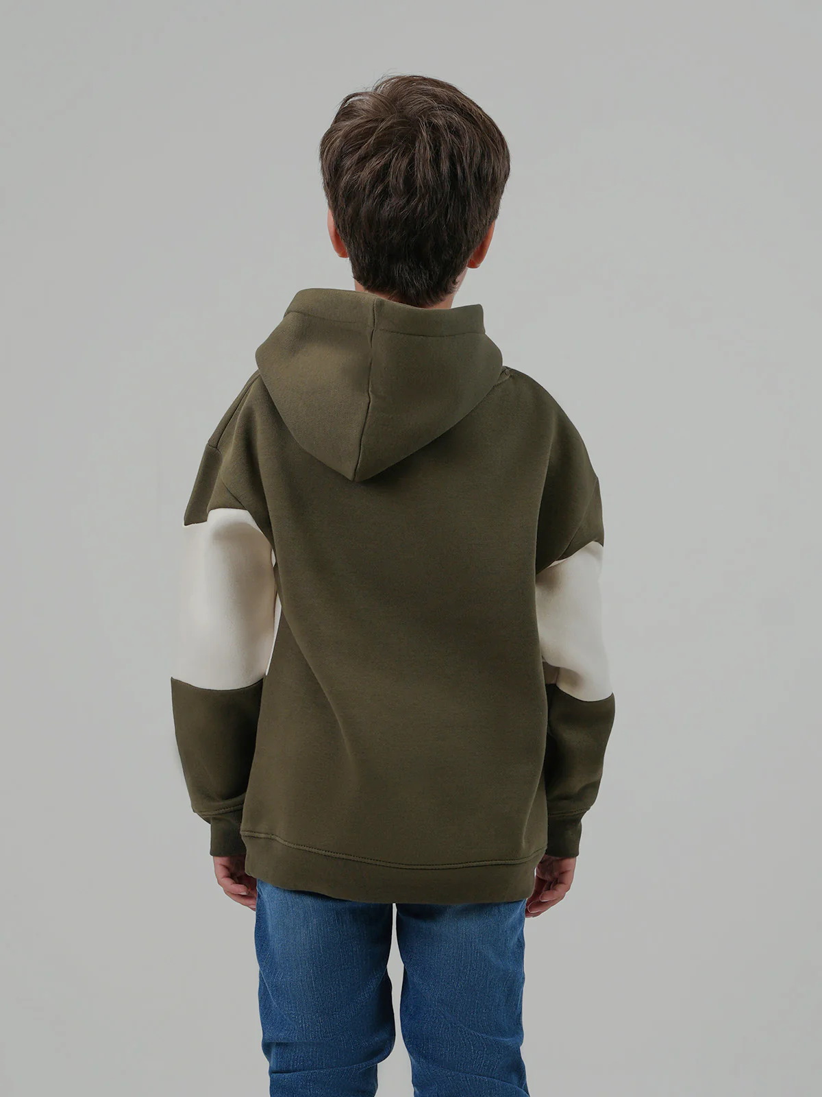 "RIQUIN" Cut &amp; Sew Fleece Hoodie - Image 5