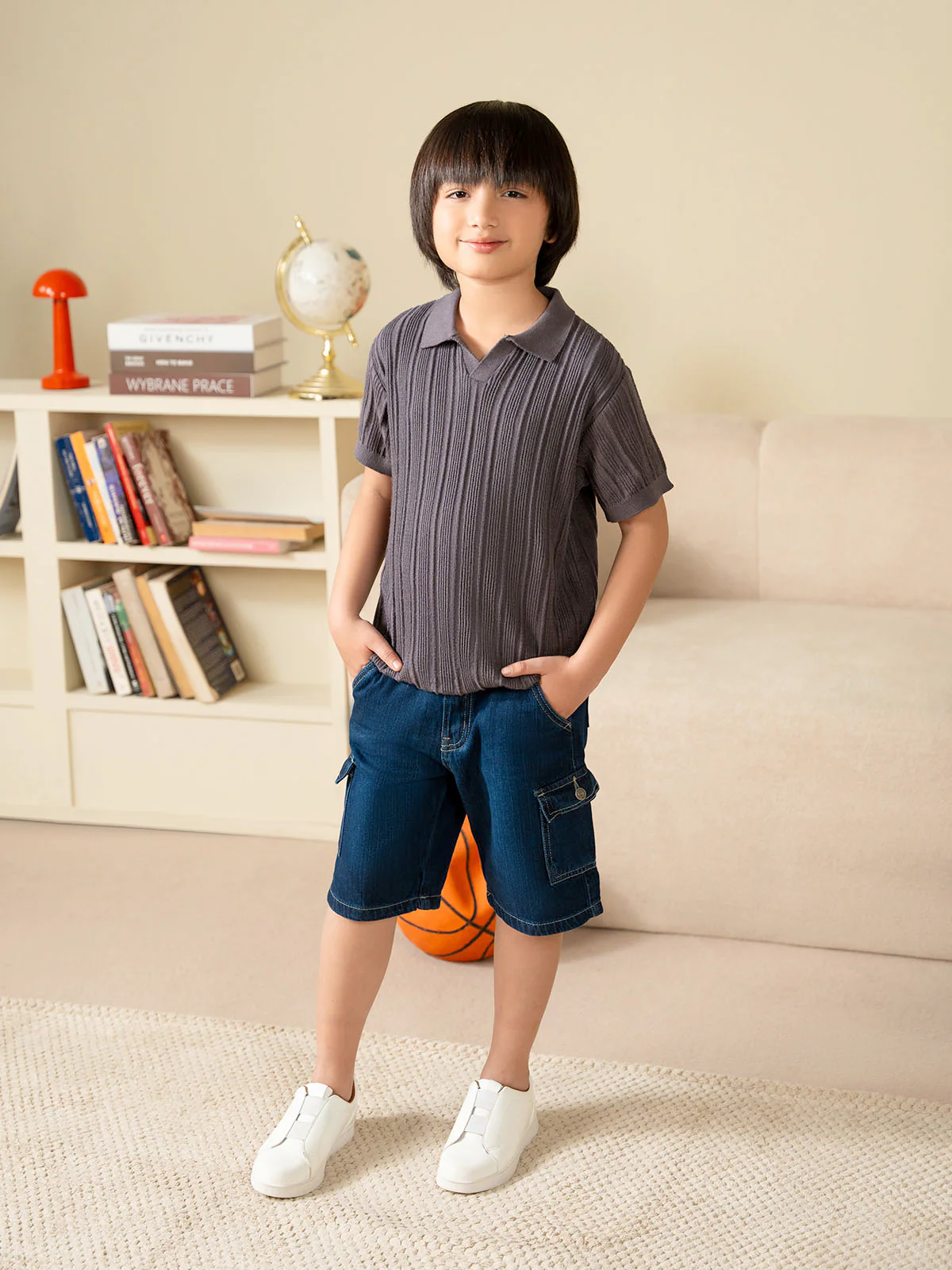 "SALVAD"Solid Regular Fit Polo Shirt - Image 4