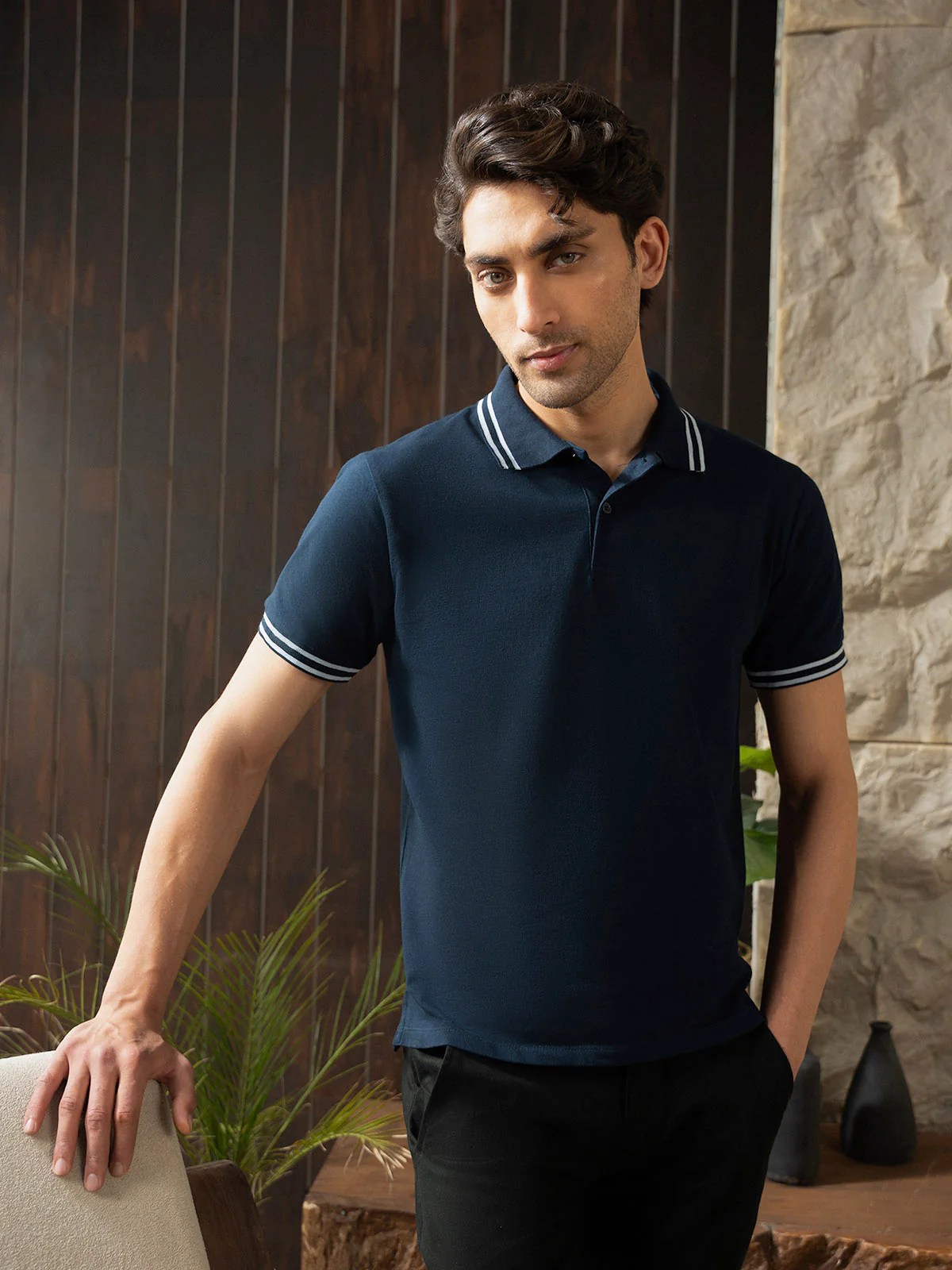 "SAVAN" Regular Fit Pique Polo Shirt
