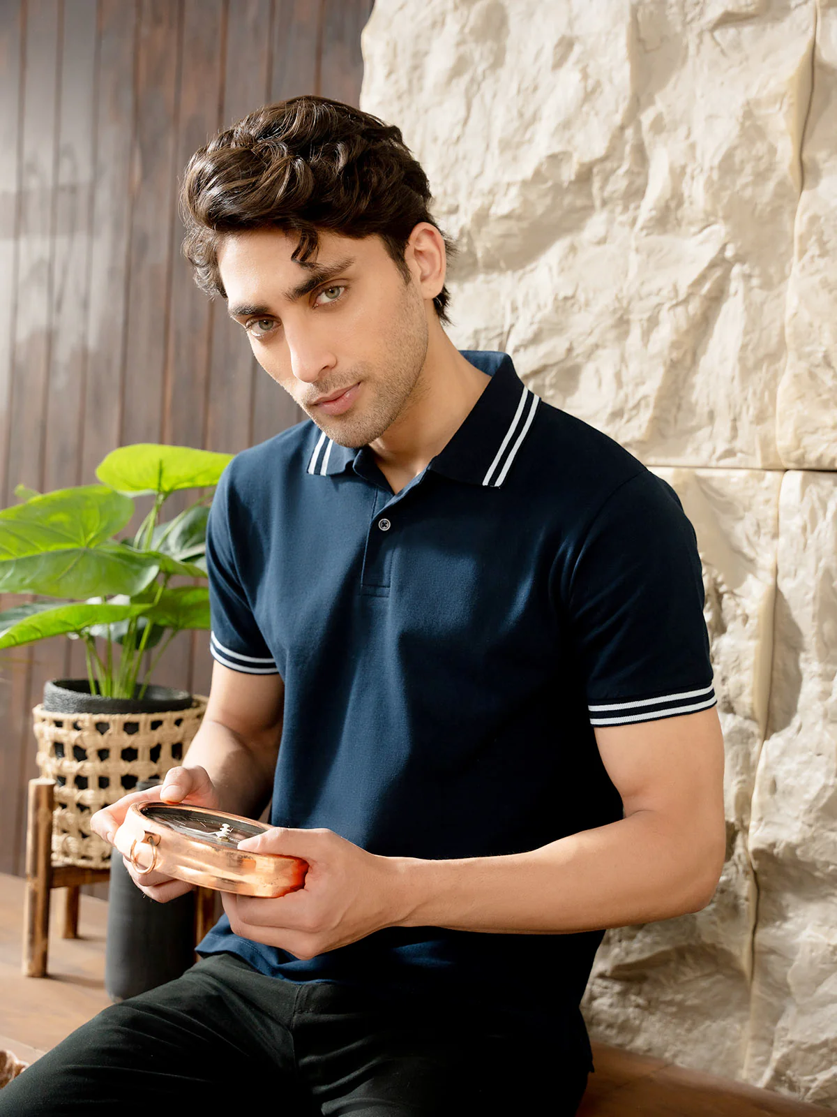 "SAVAN" Regular Fit Pique Polo Shirt - Image 4