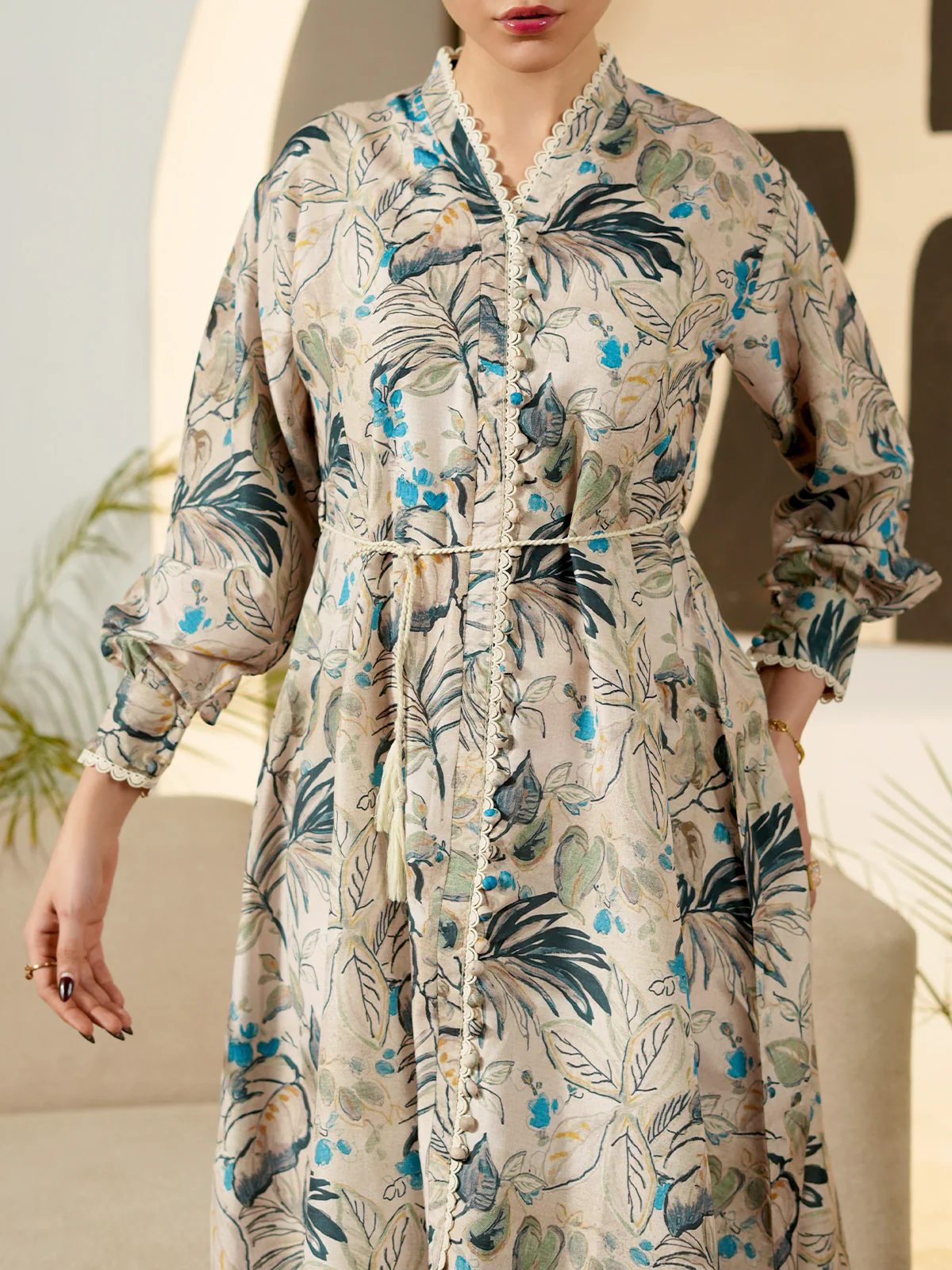 "SHENAE" Printed Regular Fit Dress - Image 4