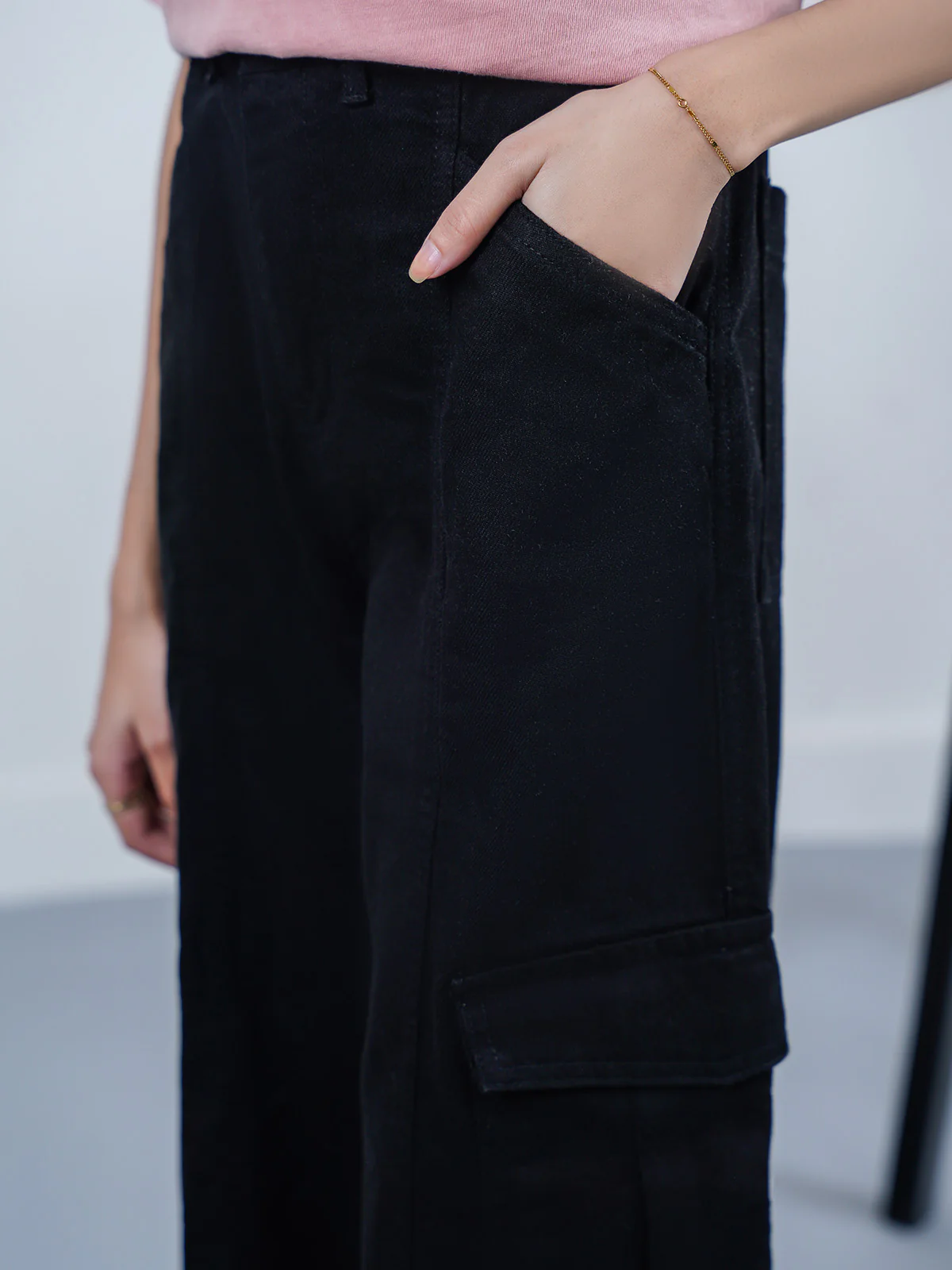 "SILVIA" Durable Plazo Fit Denim Pant - Image 3