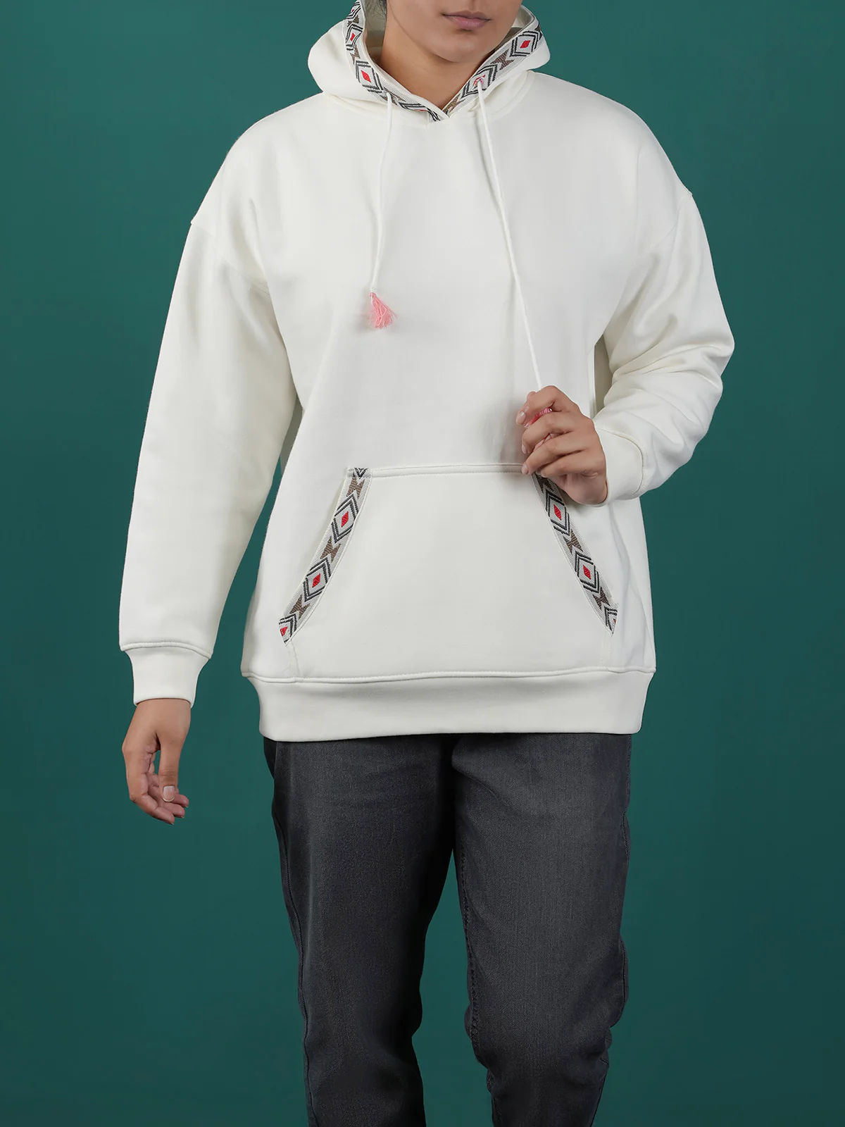 "TIDAM" Warm Graphic Fleece Hoodie