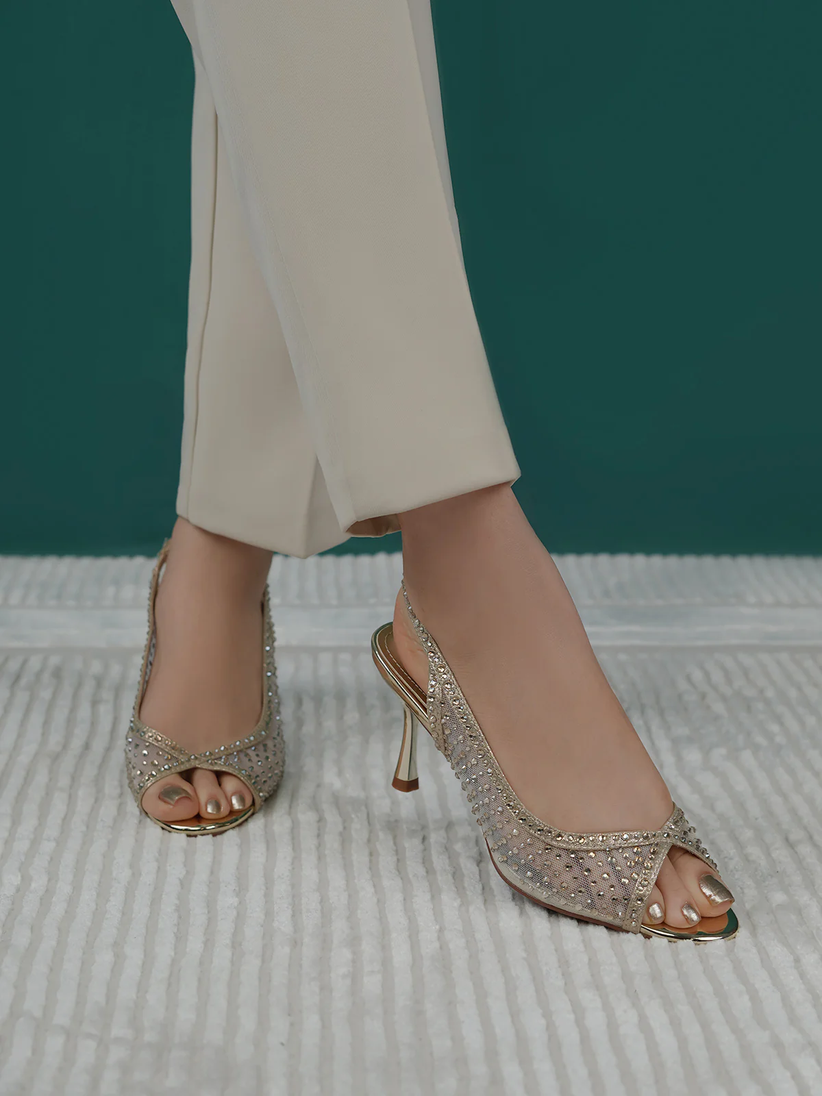 Women "AHUVA" Stylish Open Toe Heel Sandals - Image 3