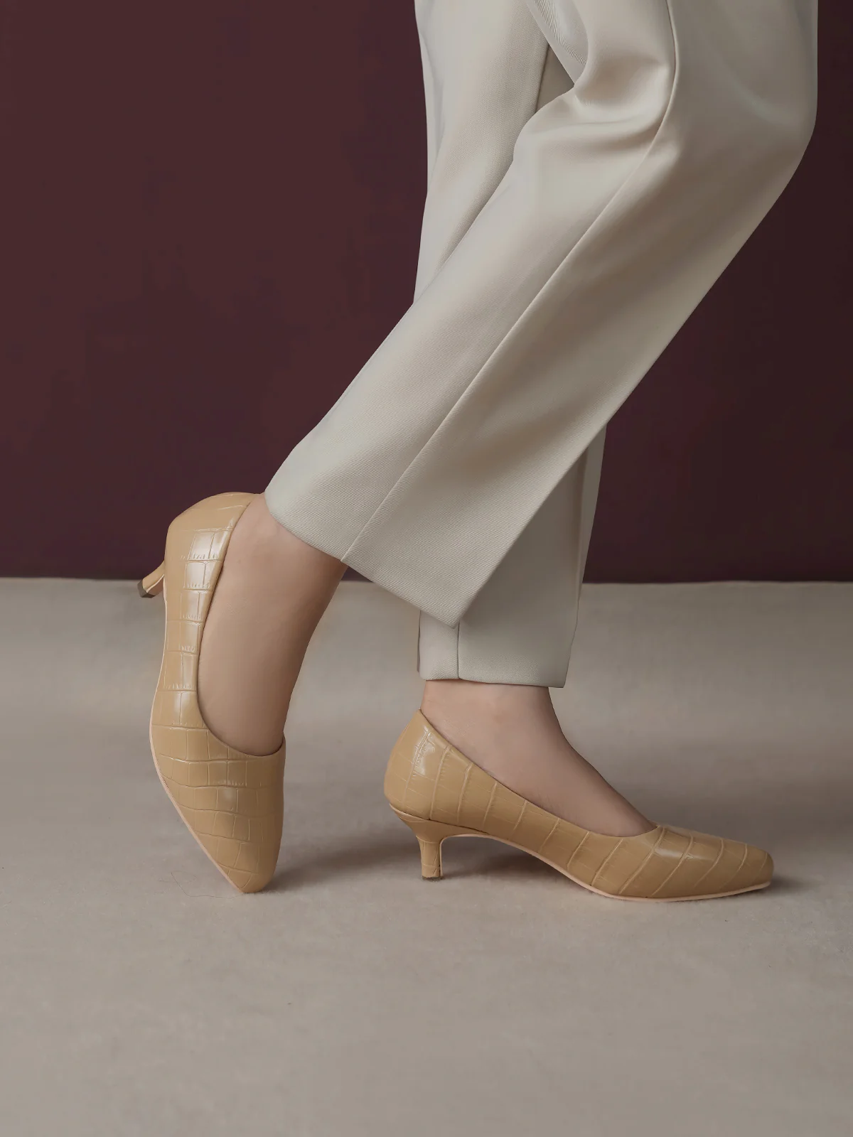 Women "ALVARO" Simple Slip On Court Shoes - Image 6