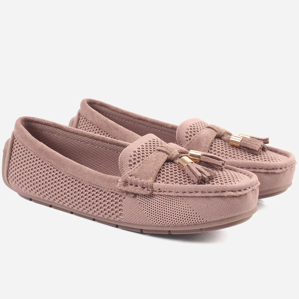 Women "ANEY" Faux Fur Suede Moccasins - Image 2