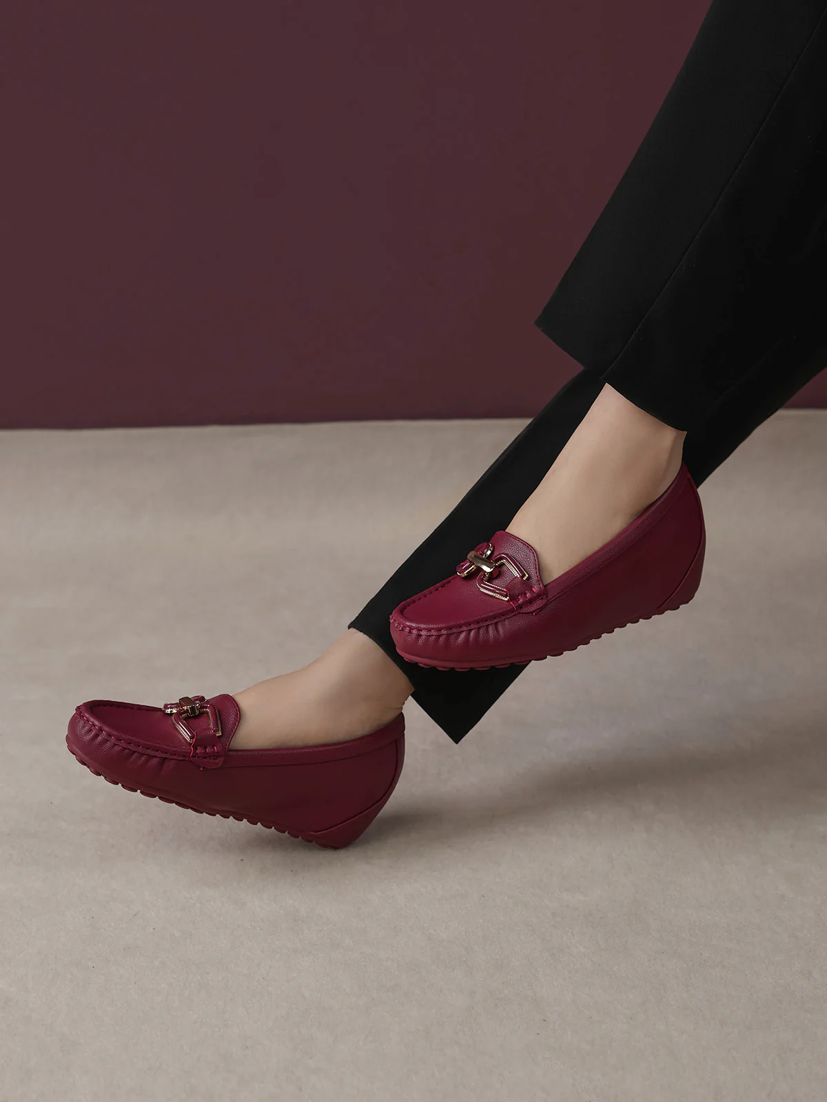 Women "ARETHA" Wedge Style Moccasins