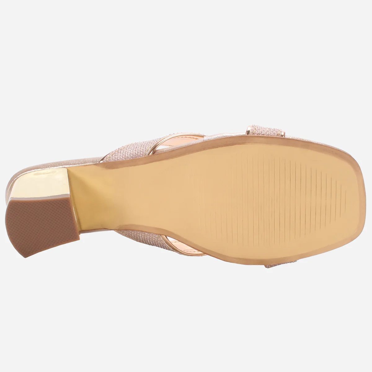Women "DESERAE" Shimmer Block Heel Sandals - Image 5