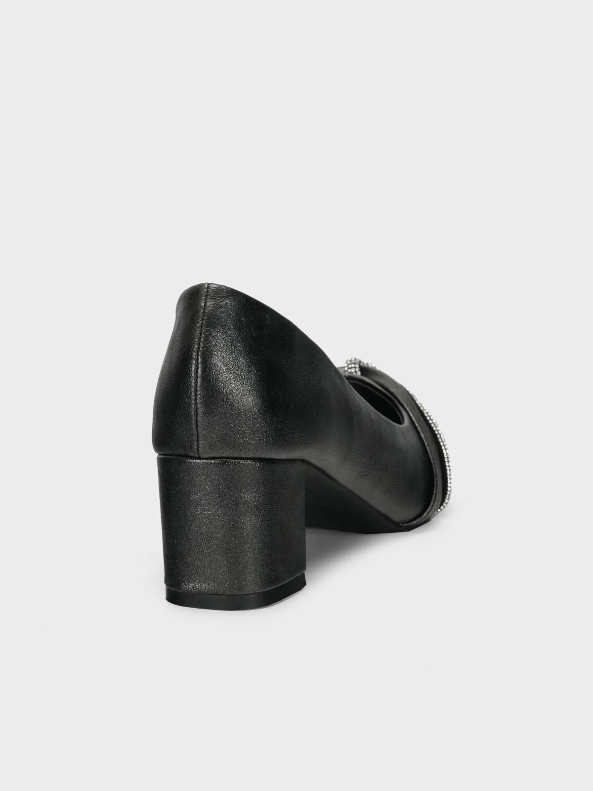 Women "DIADEM" Shimmery Block Heel Courts - Image 3
