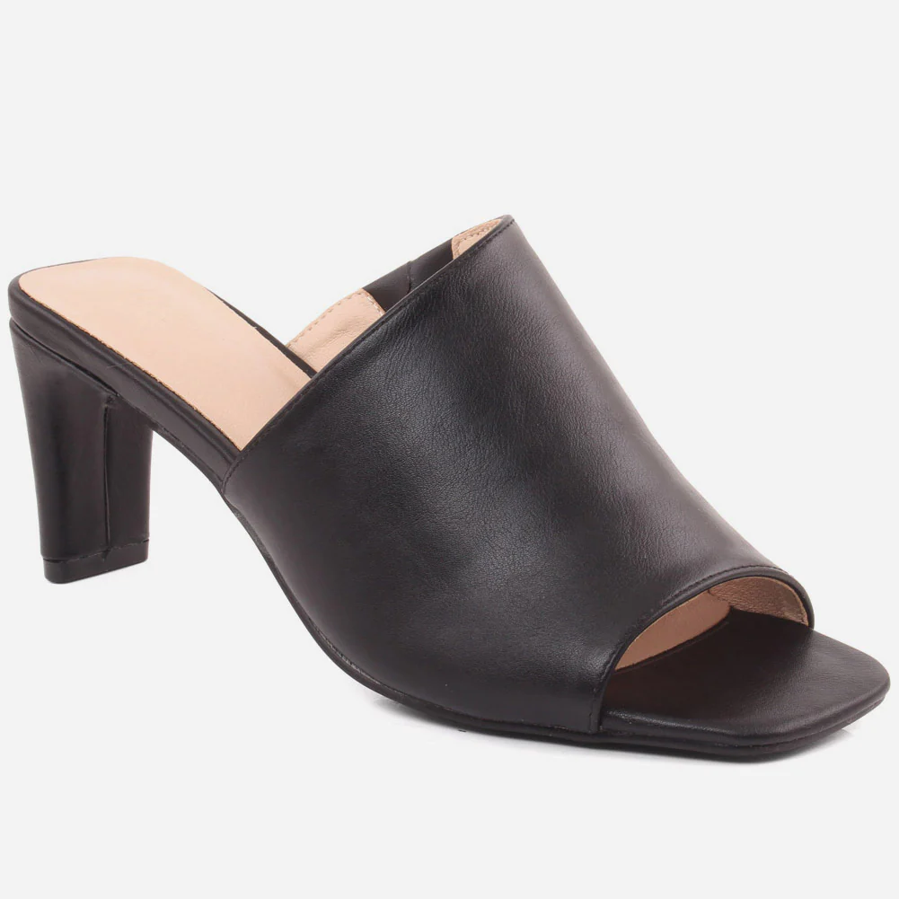 Women "DITA" Mid High Heel Multi Color Slip On Sandals