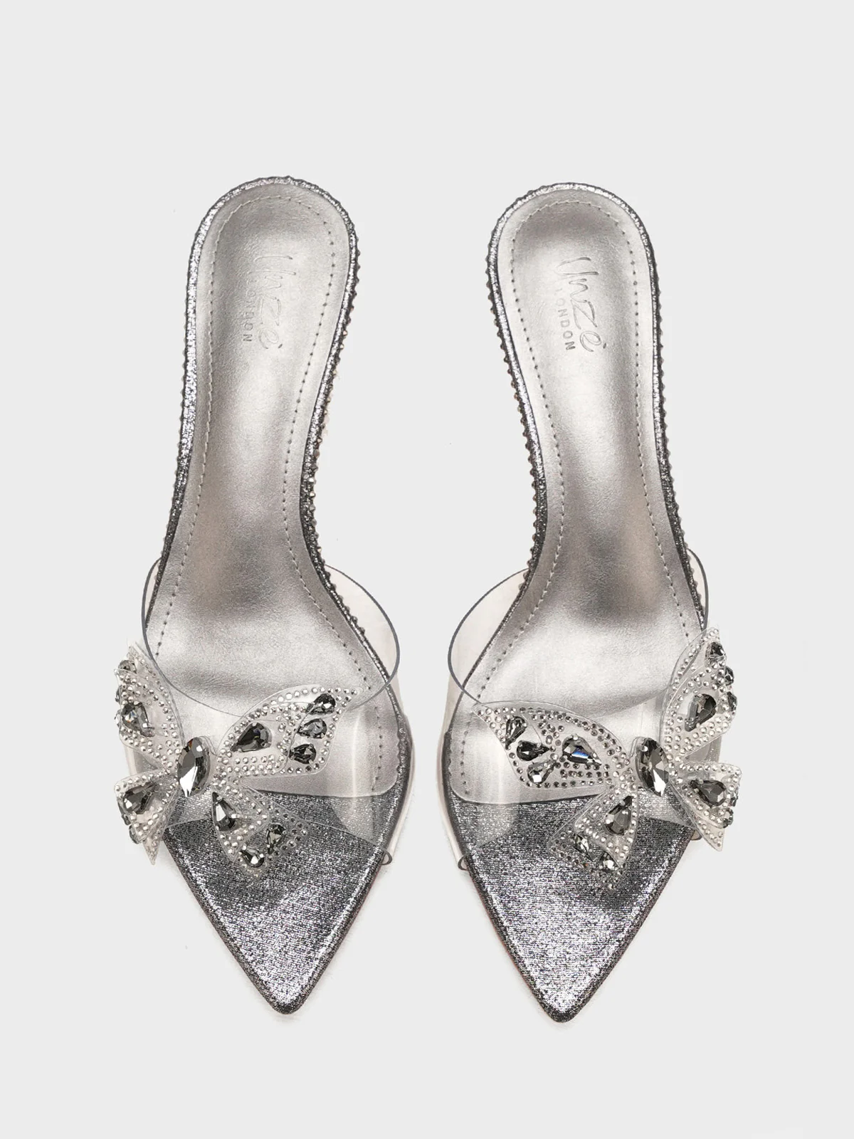 Women "ETTORE" Low Heel Transparent Sandals - Image 9