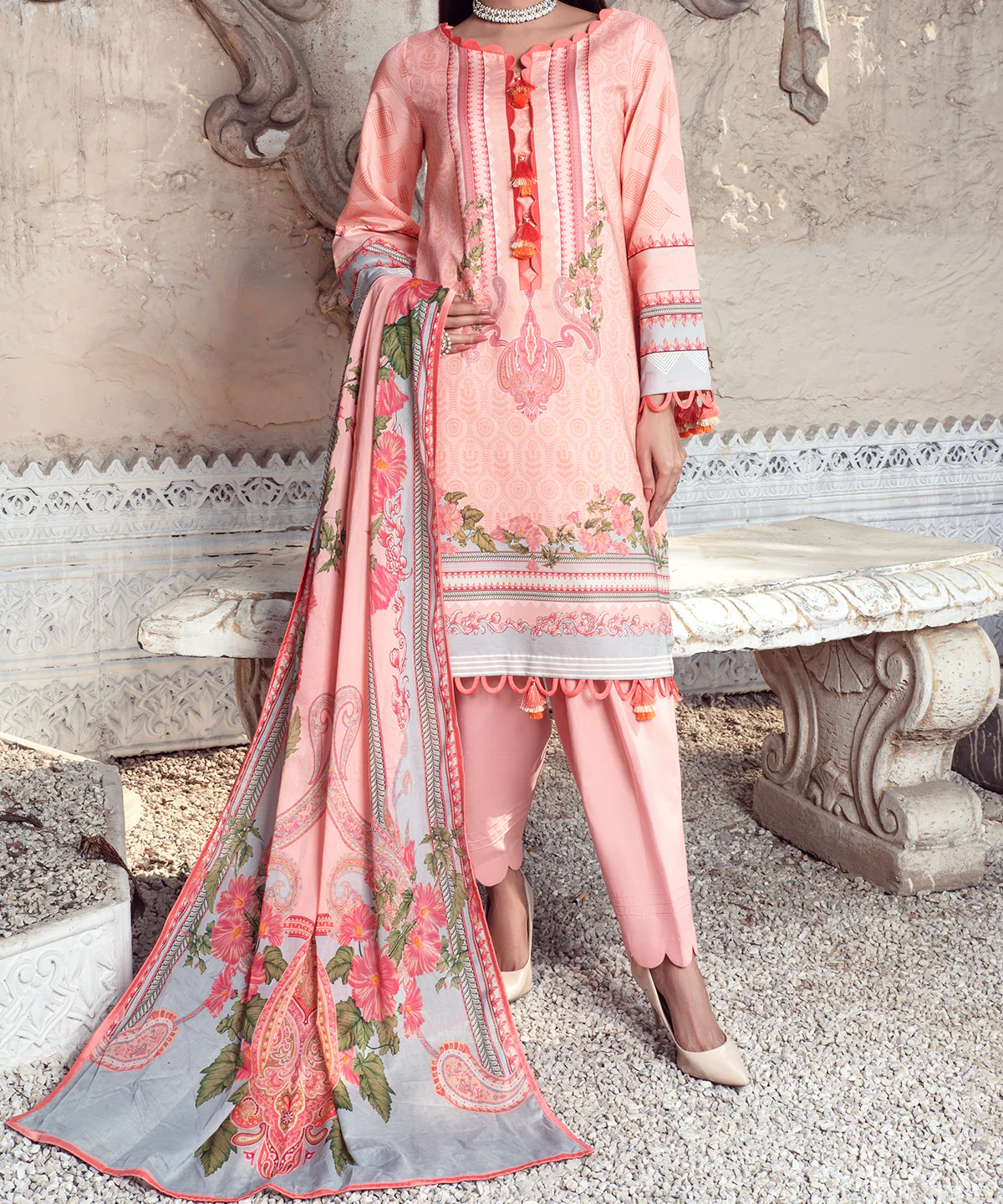 Women "EVELIN" Digital Printed 3 Piece Unstitched Suit