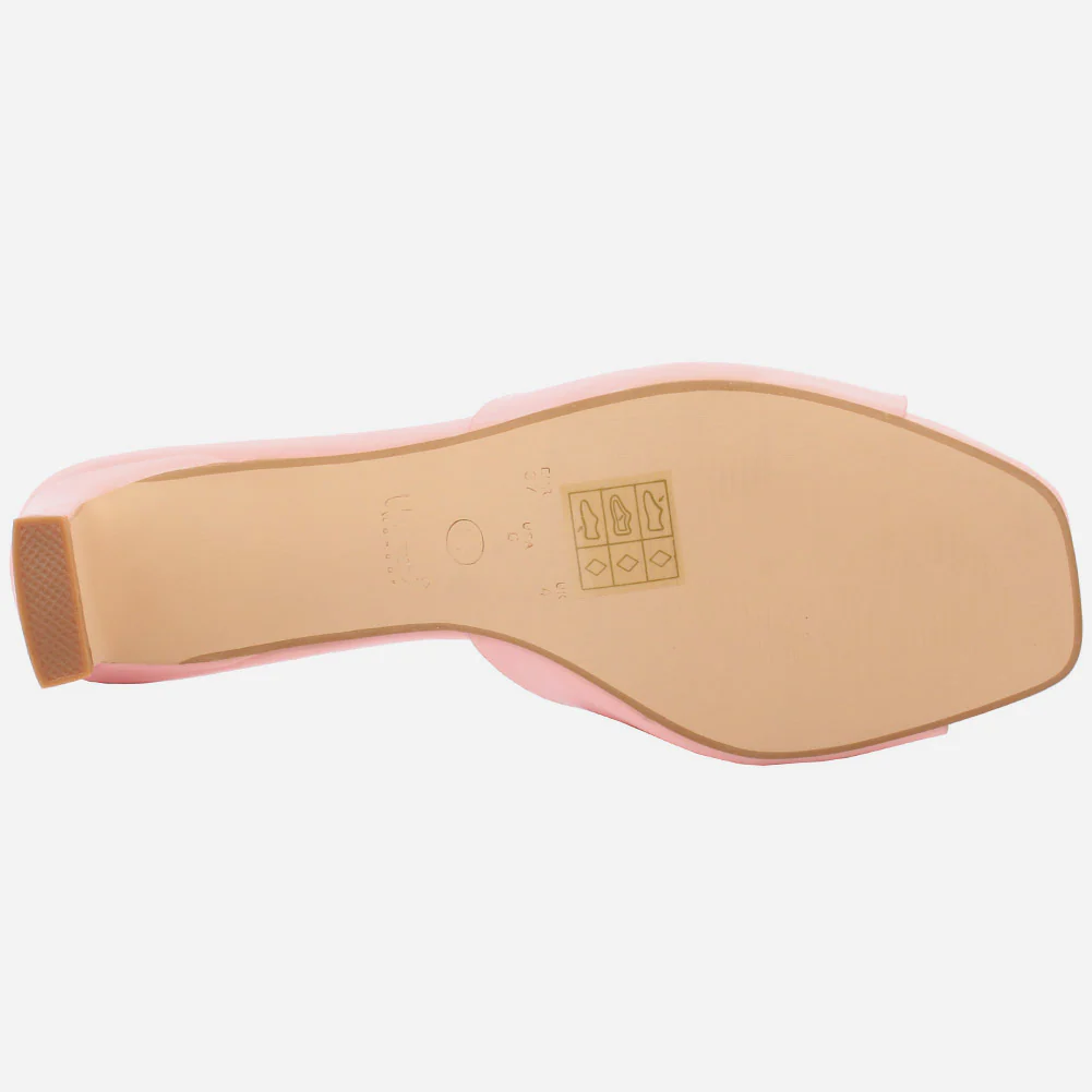 Women "FLAVIA" Gorgeous Block Heel Square Toe Slip On Sandals - Image 5