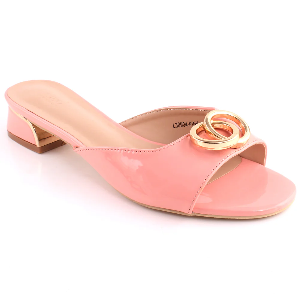 Women “GRISELL” Ring Buckle Adorned Block Heel Sandals