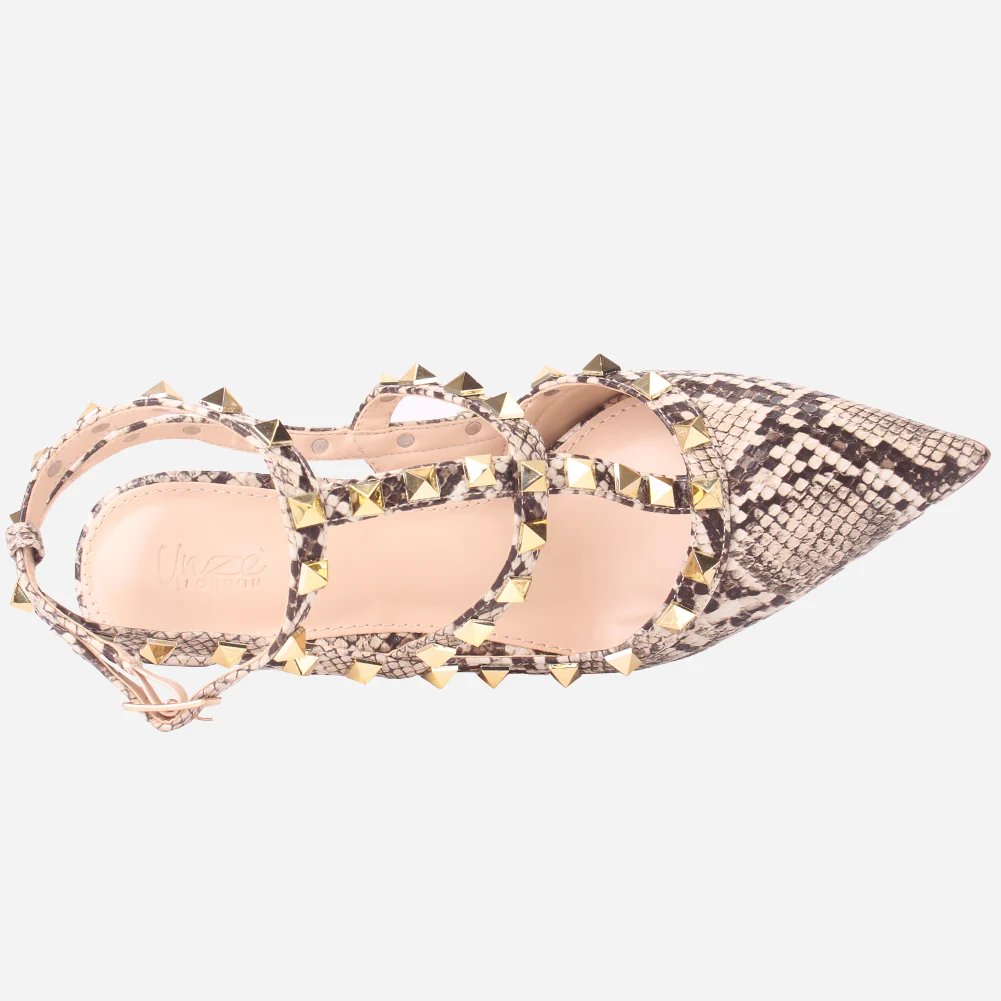 Women "JARNE" Studded Stiletto Sandals - Image 4