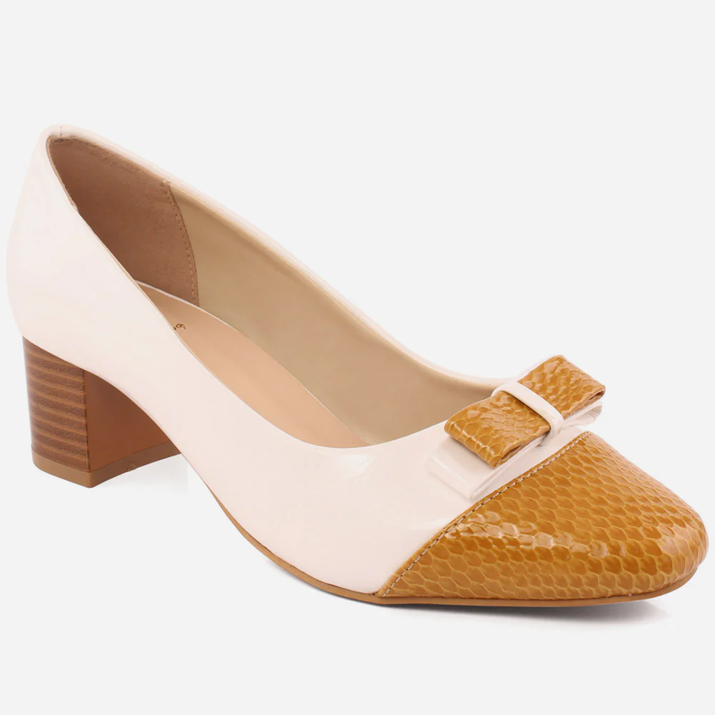Women "Kelly" High Block heel court shoes