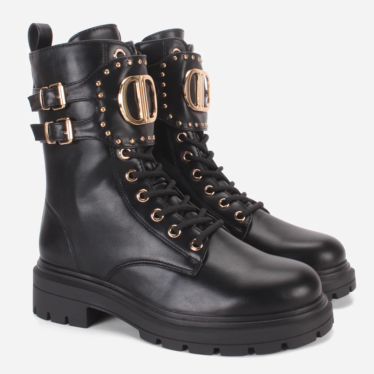 Women "KIT" Buckled Biker Ankle Boots - Image 2
