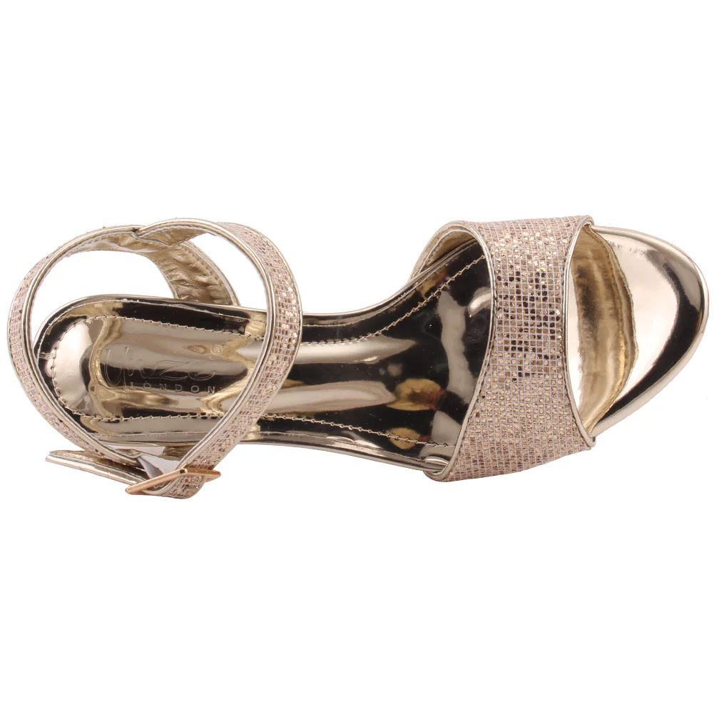 Women "LAVINIA" Ankle Strap Sequenced Open Toe Stiletto Heel Sandals - Image 4