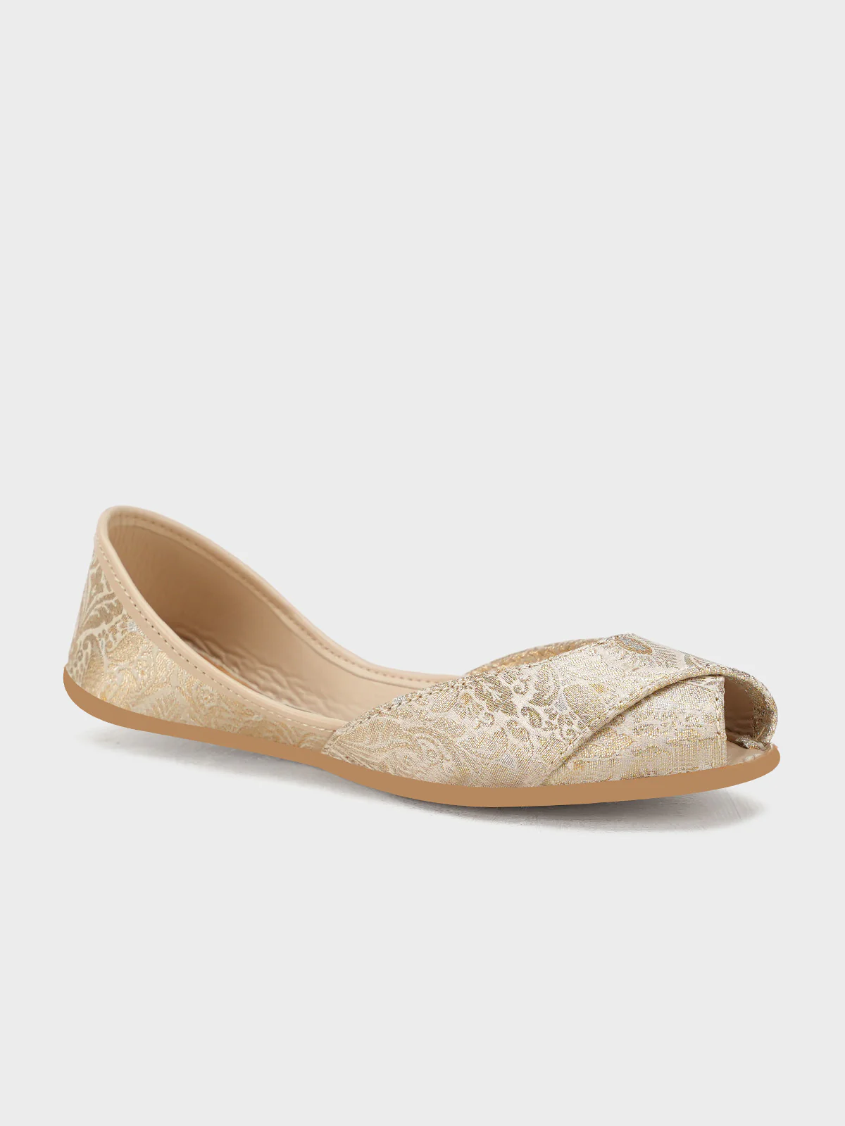 Women "LEHRANI" Open Toe Jamawar Khussa - Image 2