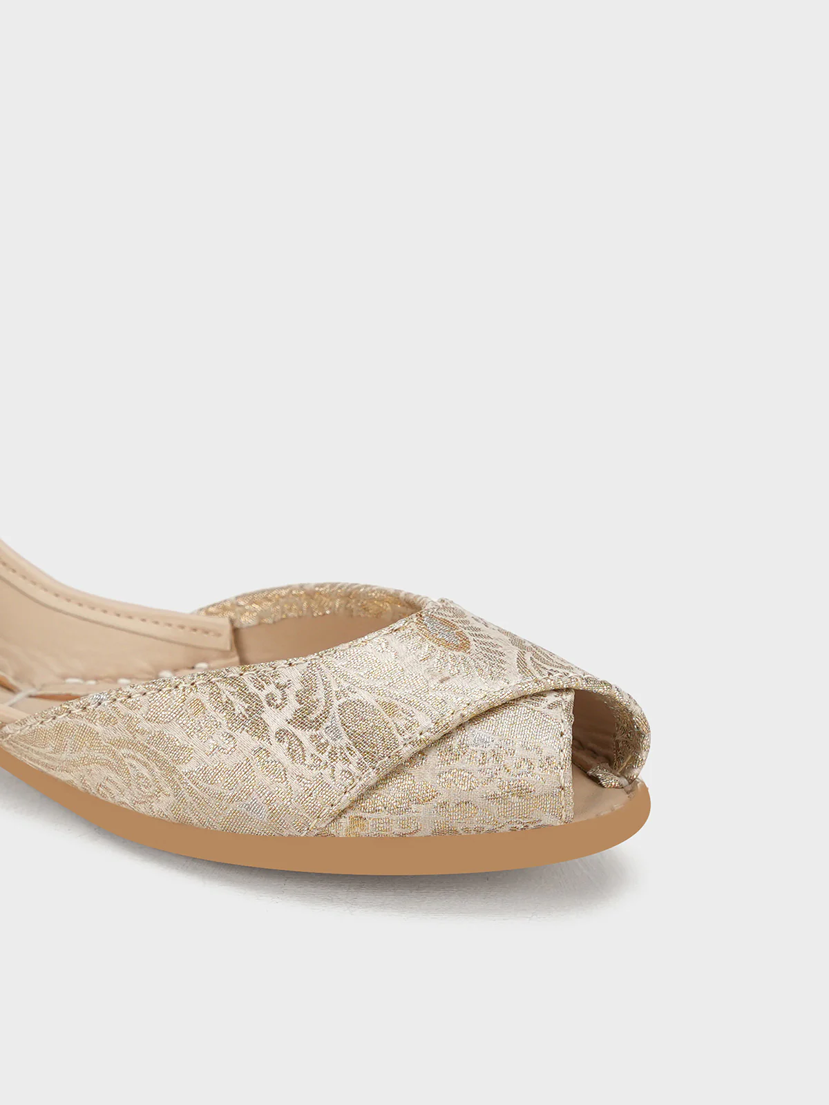 Women "LEHRANI" Open Toe Jamawar Khussa - Image 5