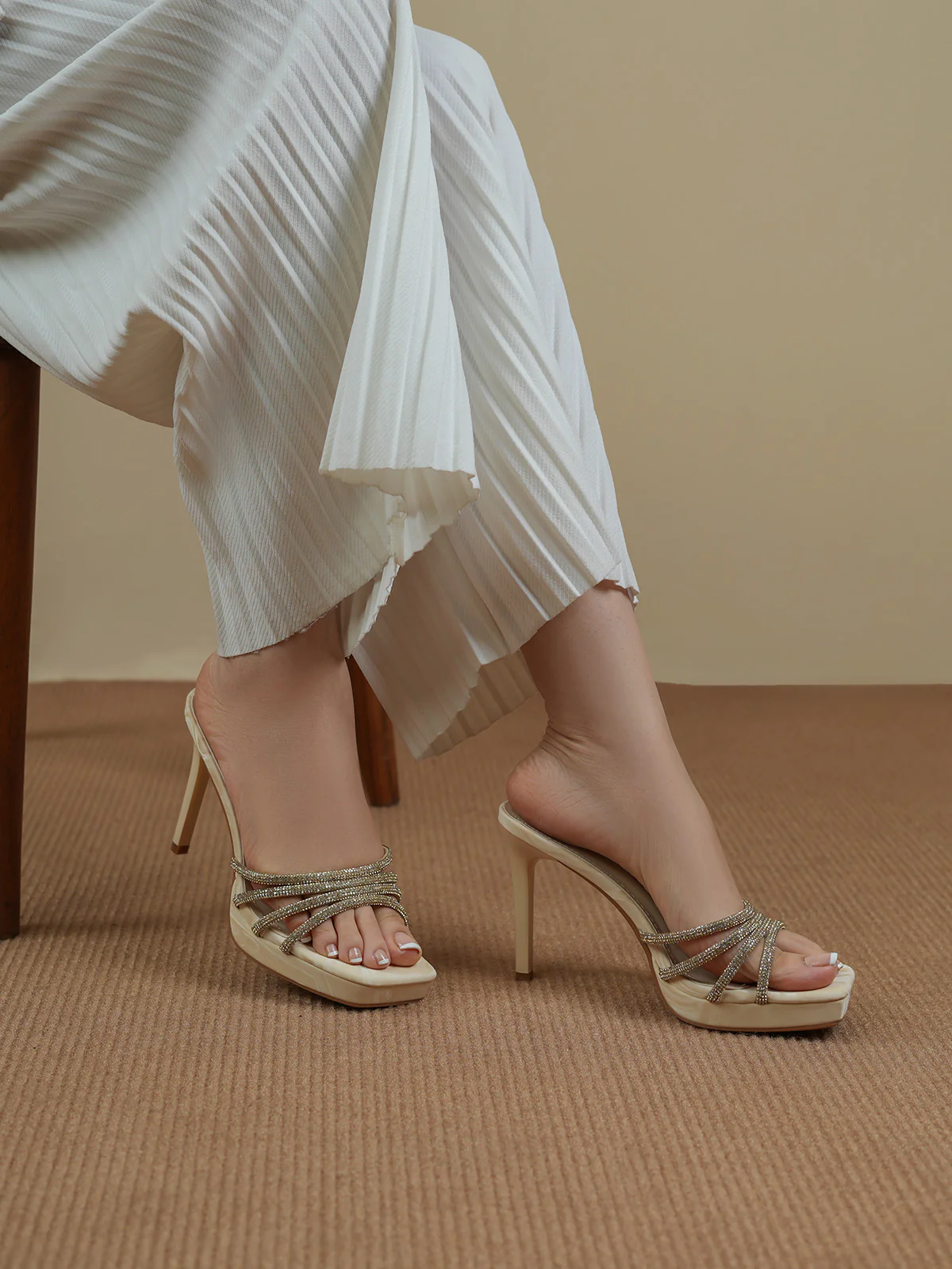 Women "MAGALY" Glamour Embellished Heels