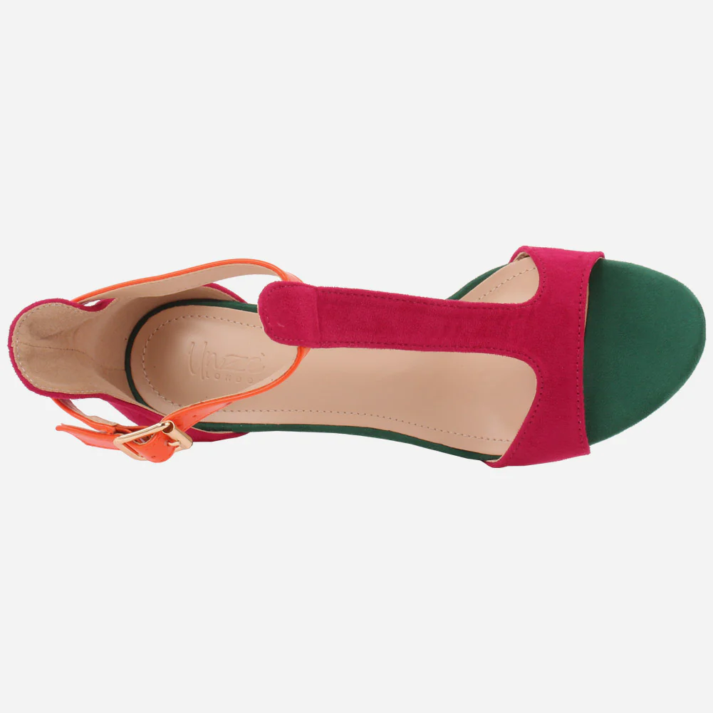 Women "ESTELA" T-Strap Open Toe Stiletto Heel Sandals - Image 4