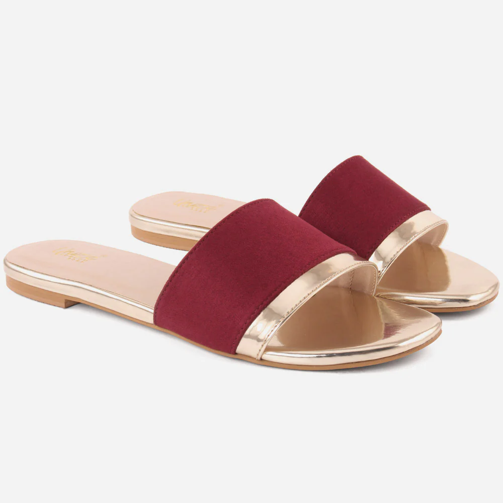Women "MORAN" Glitter Mat Finish Slip On Slippers - Image 2
