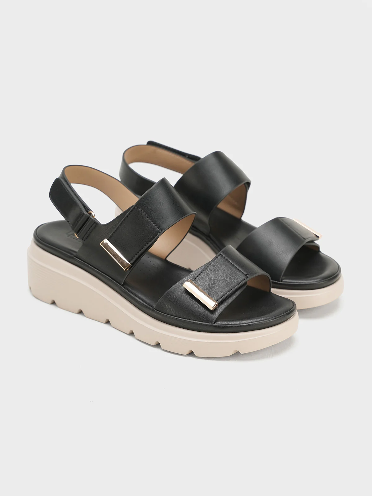 Women "RILEY" Comfort Velcro Strap Sandals - Image 4