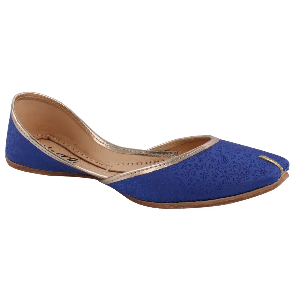 Womenâs âAlexandriteâ Indian Khussa Slippers
