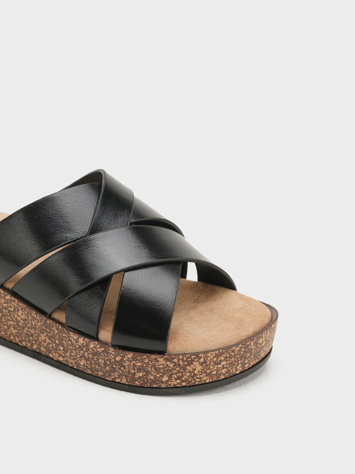 Women "SANTIA" Cross Strap Wedge Slippers - Image 7