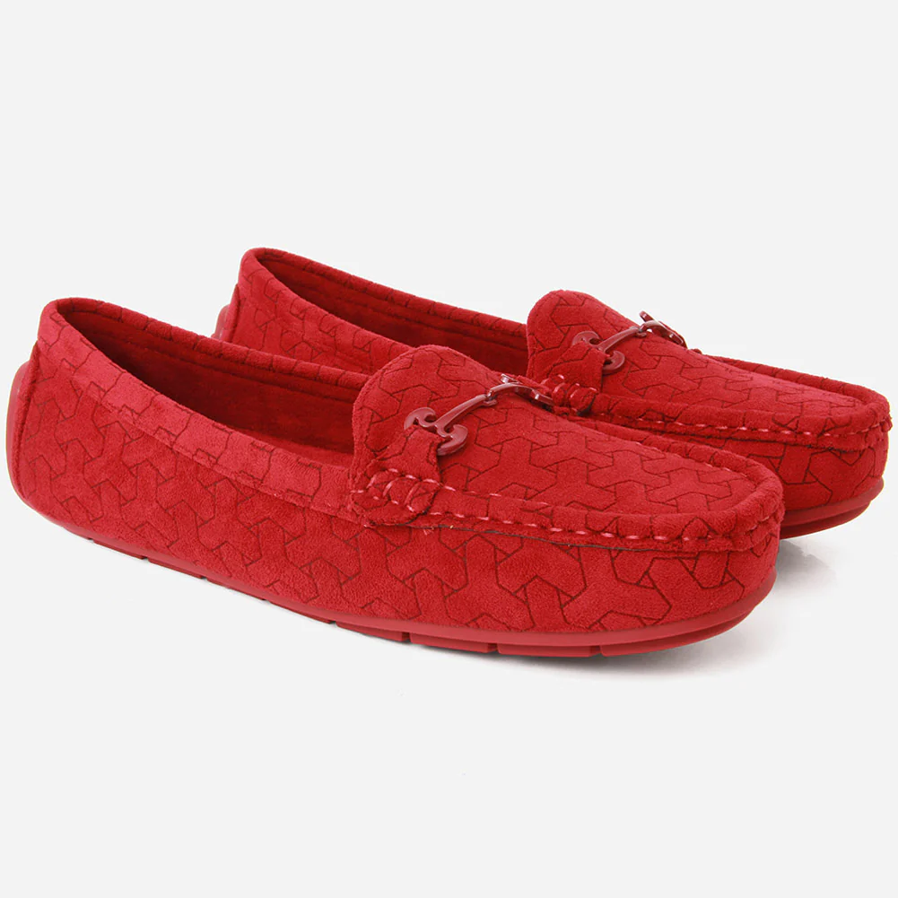 Women "TEMY" Faux Soft Suede Fur Lined Moccasins - Image 2