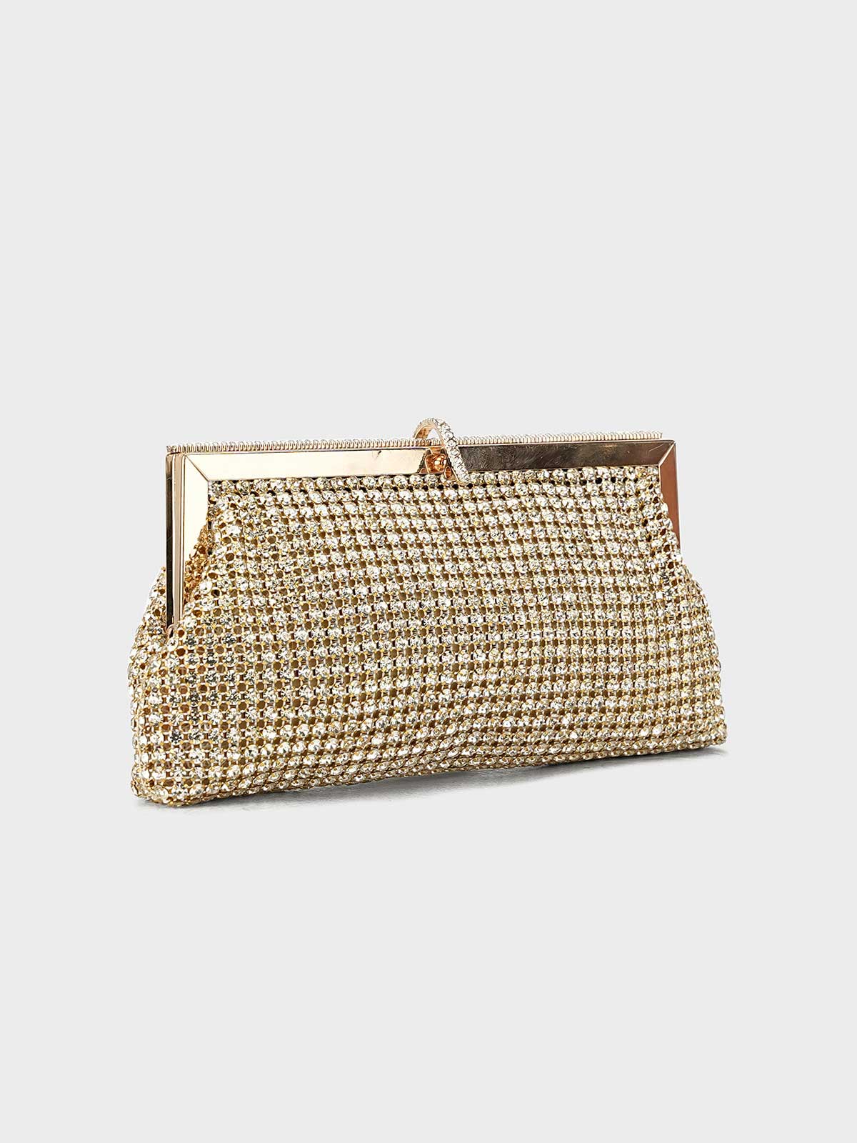 Women "TERESA" Diamond Stone Fancy Clutch - Image 3