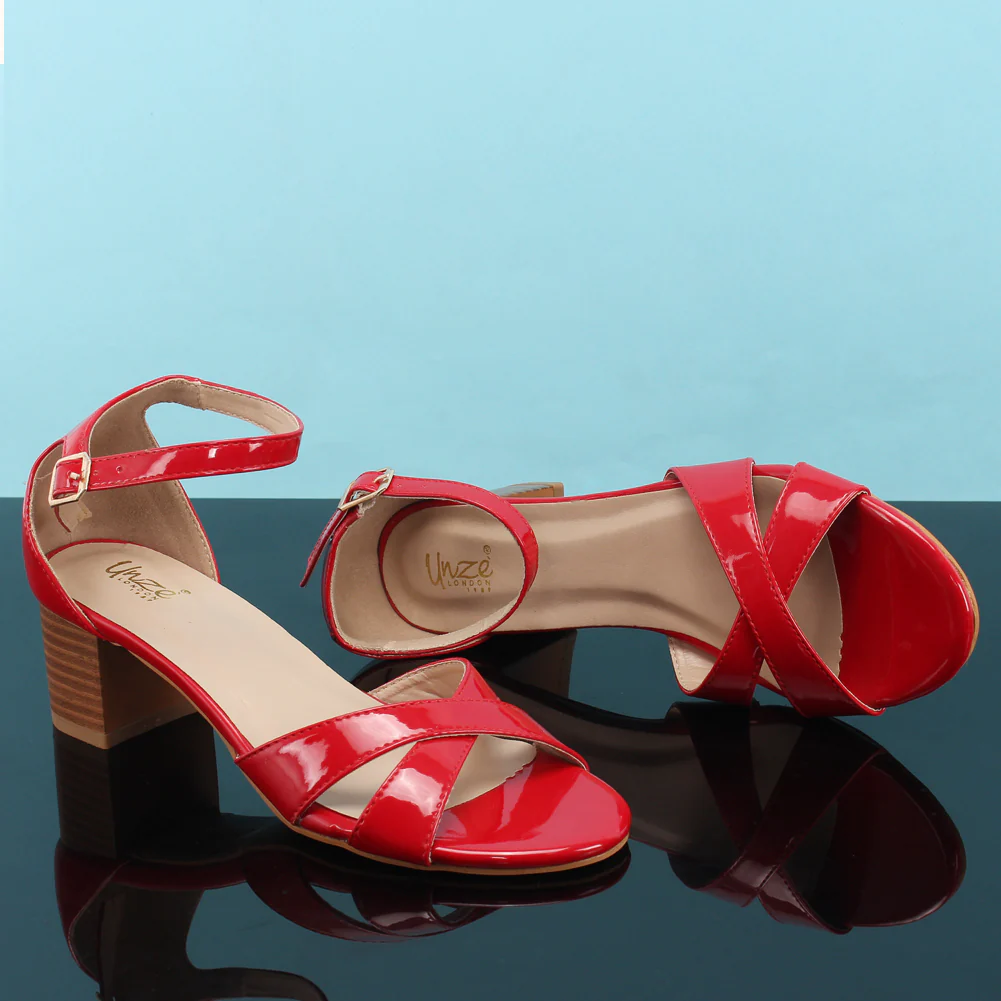 Women"Rosa" versatile wood look block heel sandals - Image 6