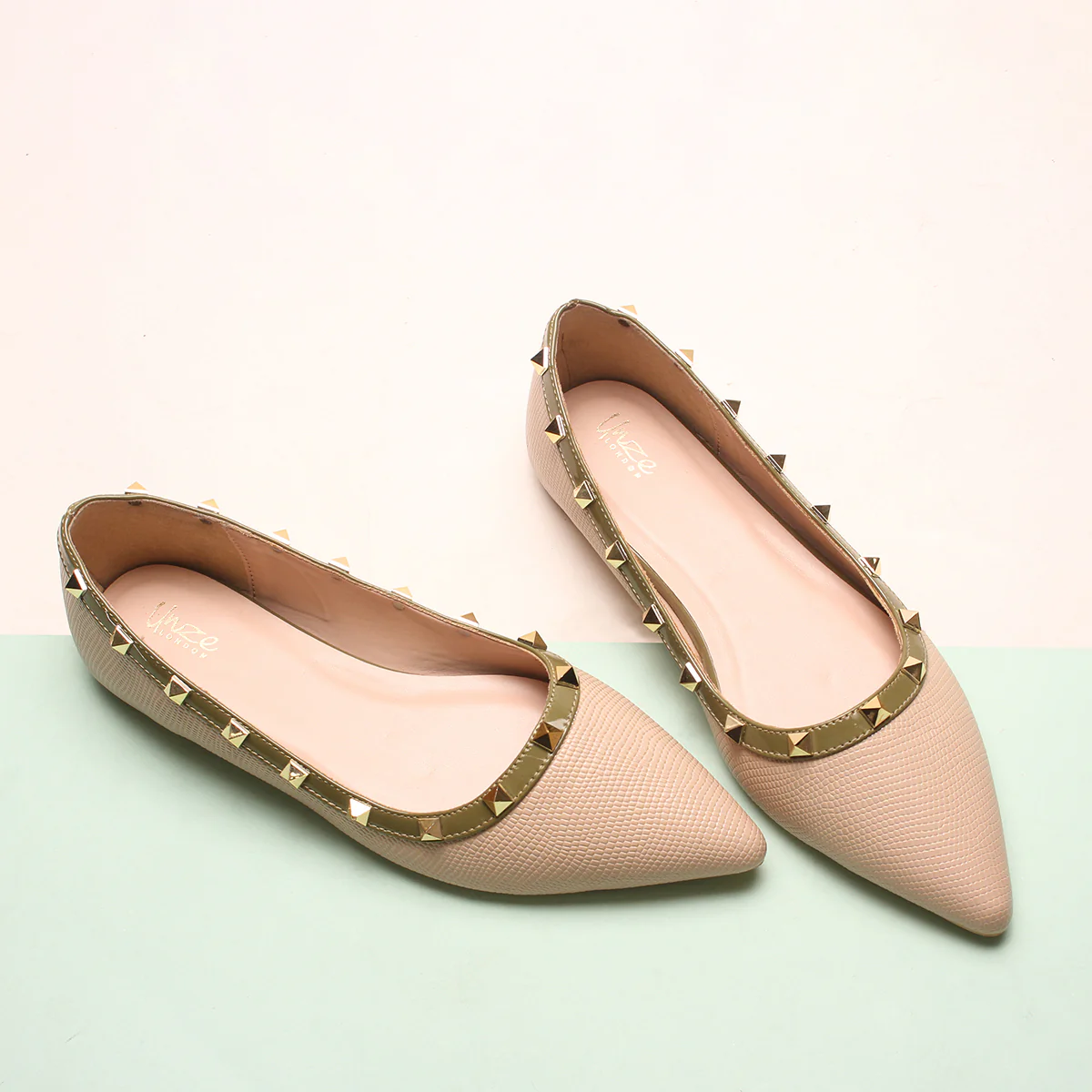 Womens "ADELAIDA "Pointed Adorned Flat Shoes - Image 6