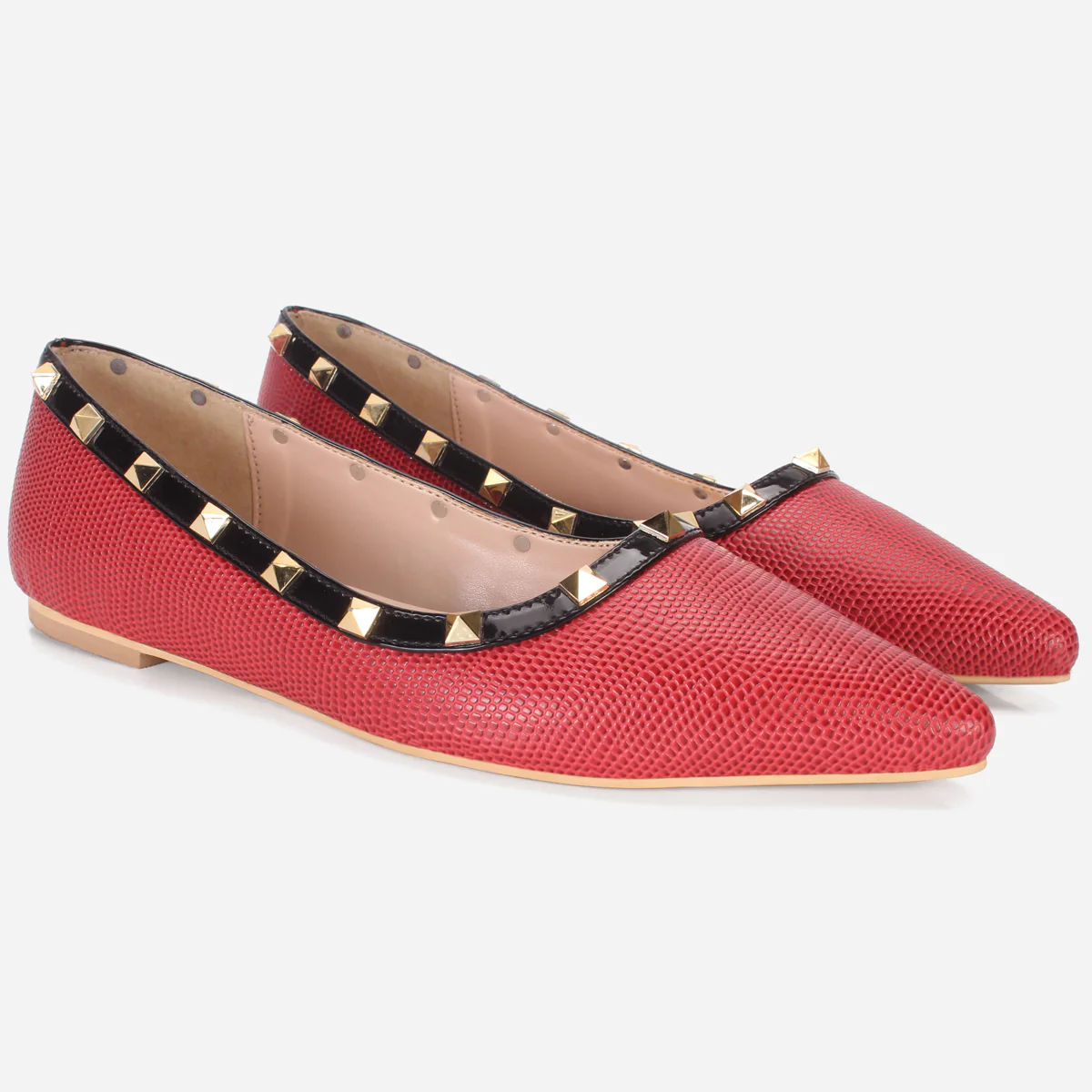 Womens "ADELAIDA "Pointed Adorned Flat Shoes - Image 2