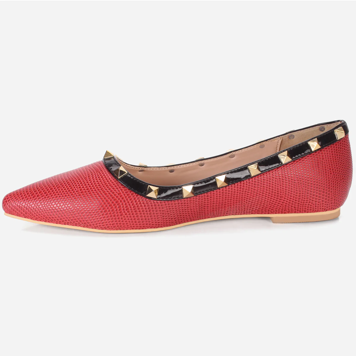 Womens "ADELAIDA "Pointed Adorned Flat Shoes - Image 3