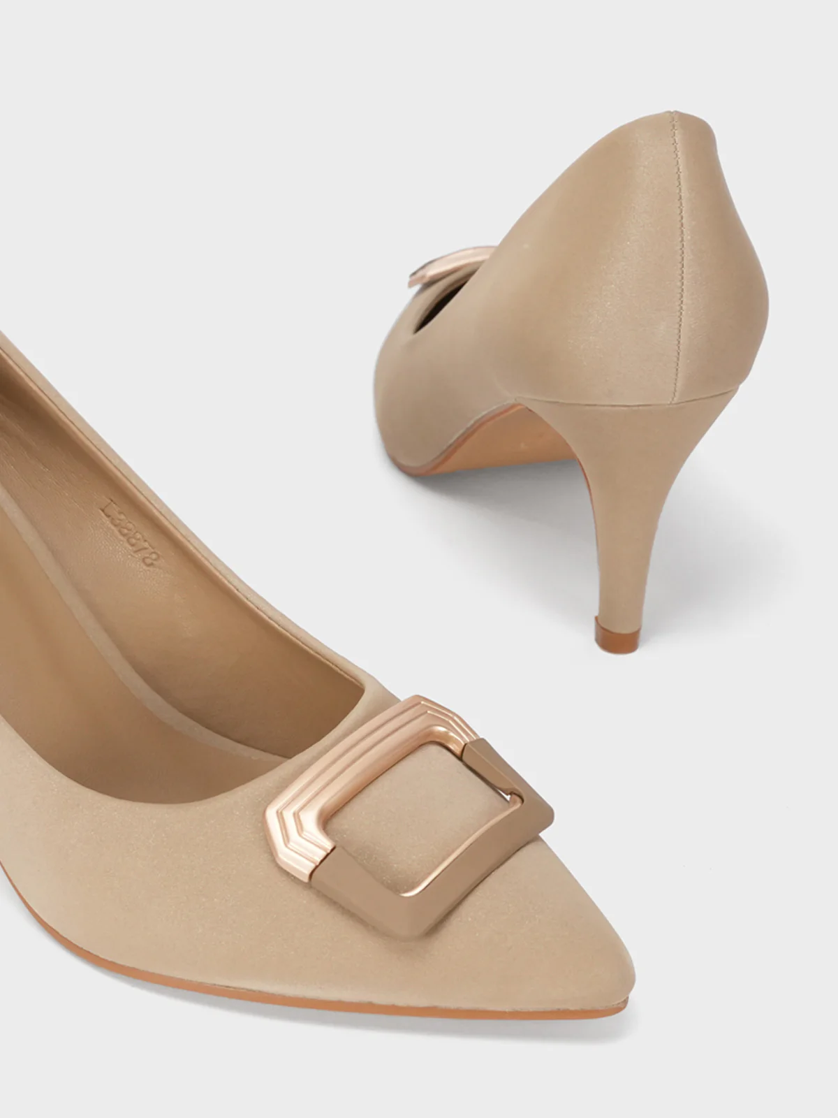 Womens "ALITA" Pointed Toe Comfy Heeled Shoes - Image 4