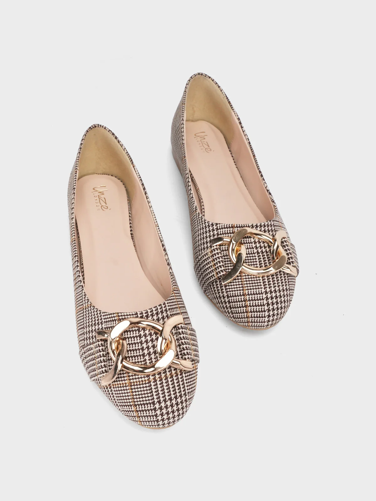 Womens "AMALIA" Metallic Buckled Pumps - Image 4