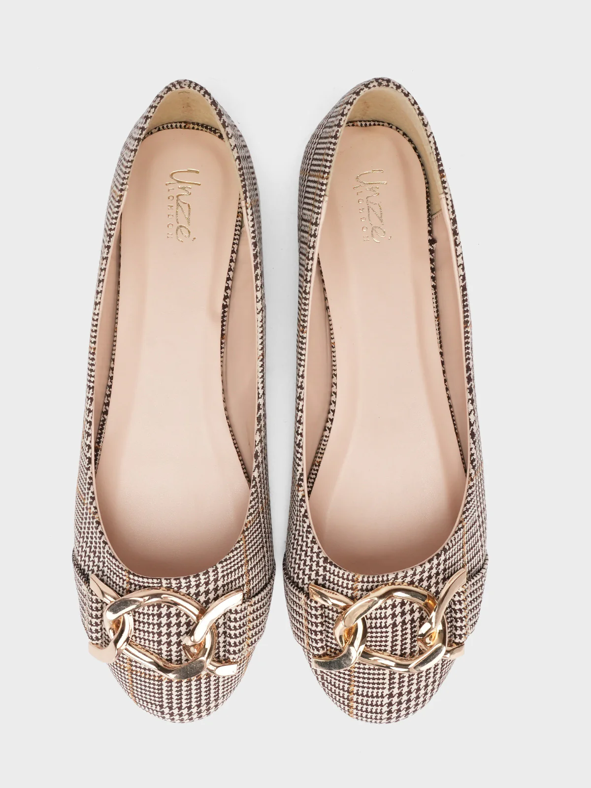 Womens "AMALIA" Metallic Buckled Pumps - Image 5