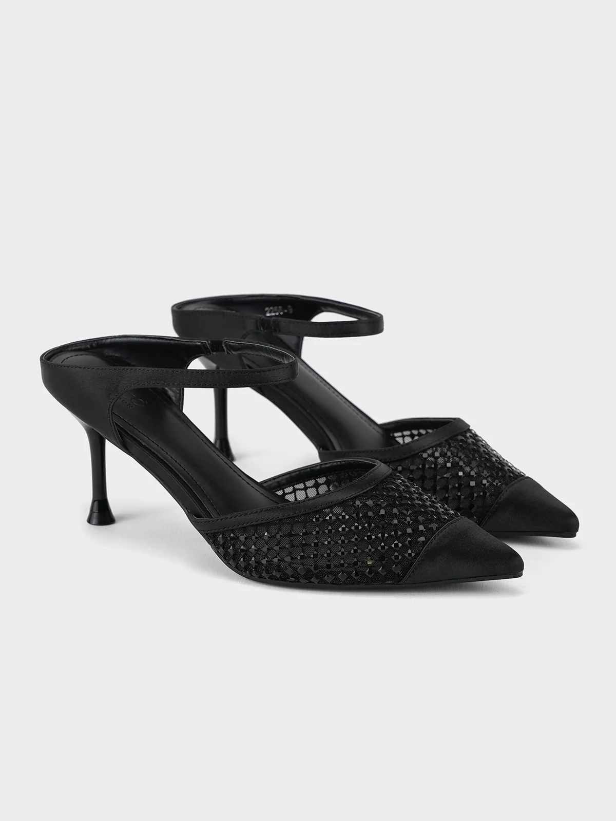 Womens "ASTREA" Pointy Net Detailing Sandals - Image 4