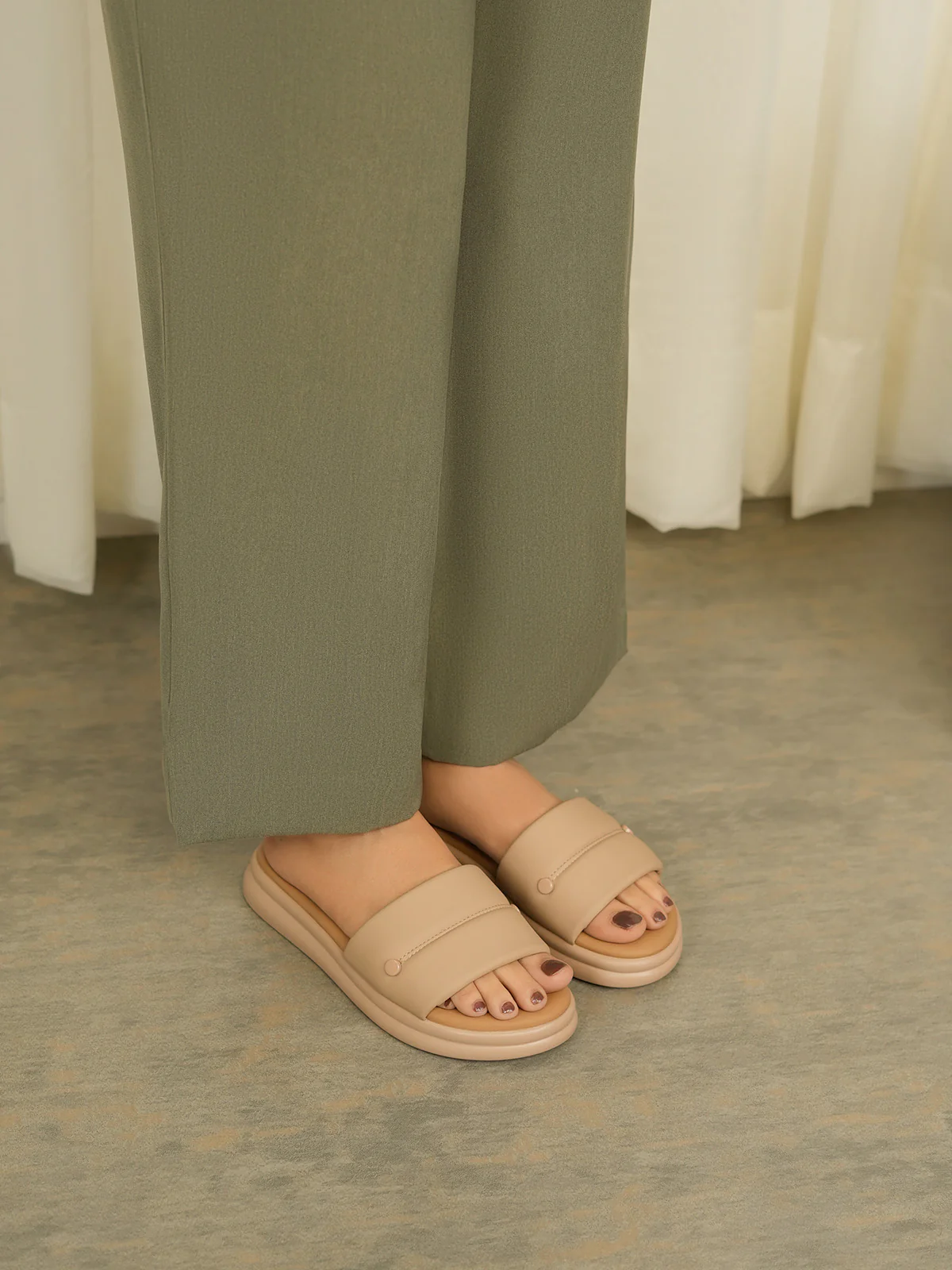 Womens "BARDOT" Super Soft Casual Slippers - Image 6