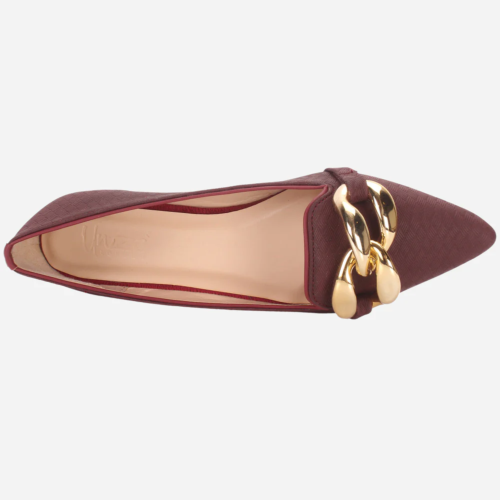 Women's "BATTY" Pointed Toe Decorated Flat Pumps - Image 4