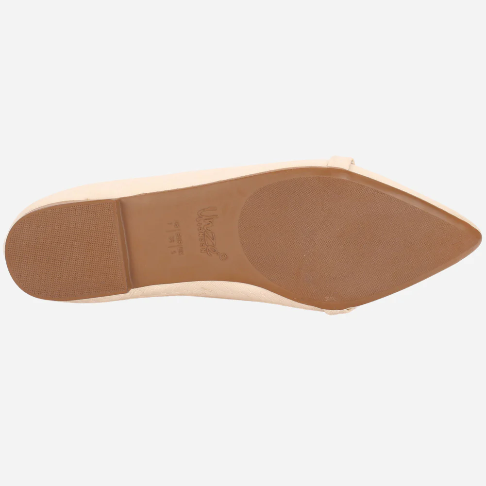 Women's "BATTY" Pointed Toe Decorated Flat Pumps - Image 5
