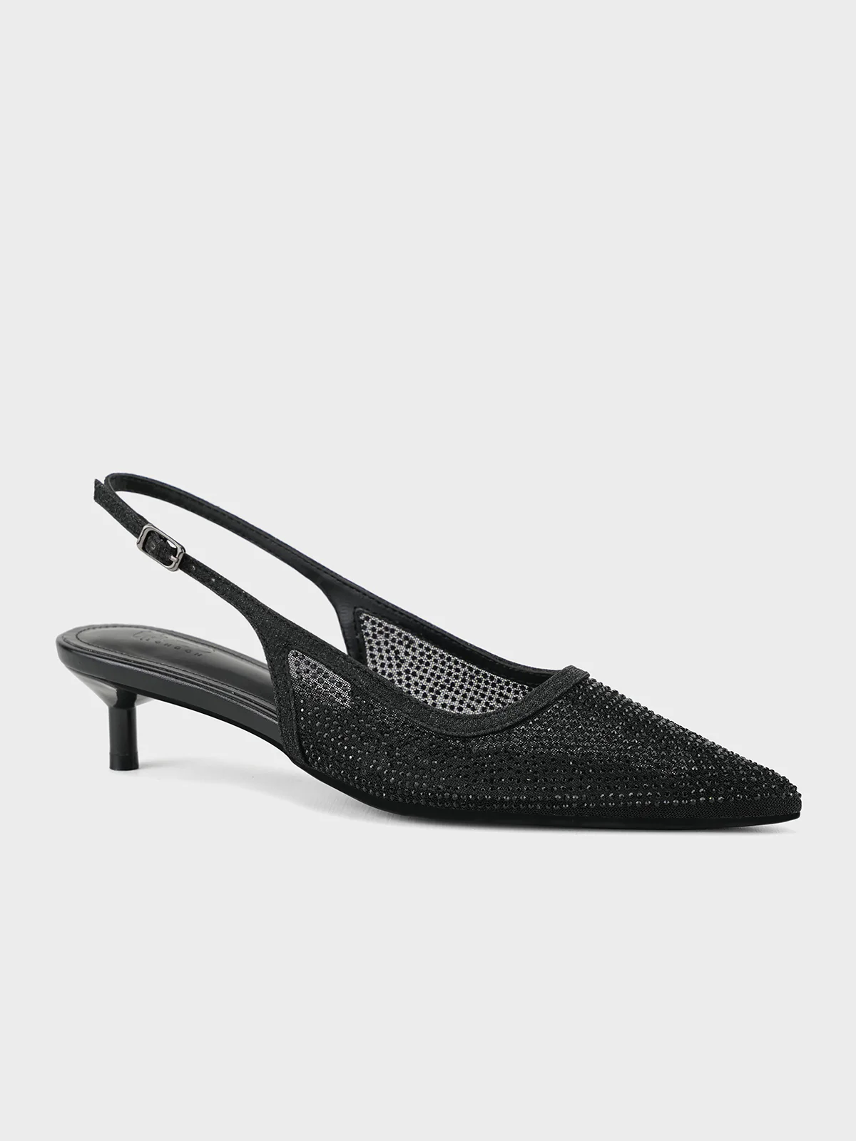 Womens "CANVAS" Pointed Back Strap Sandals - Image 2