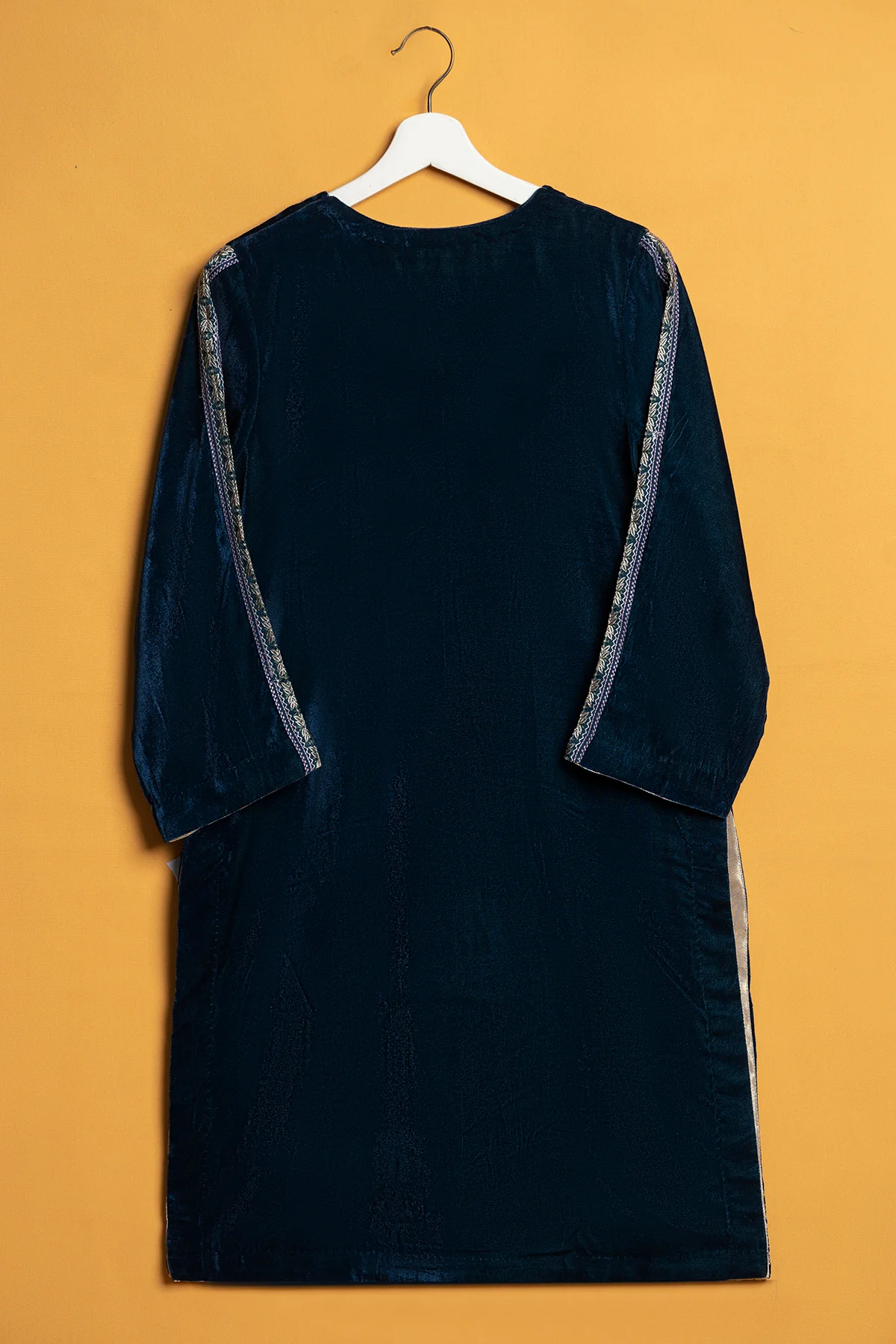 "CASIAX" Embroidered Velvet Shirt - Image 4