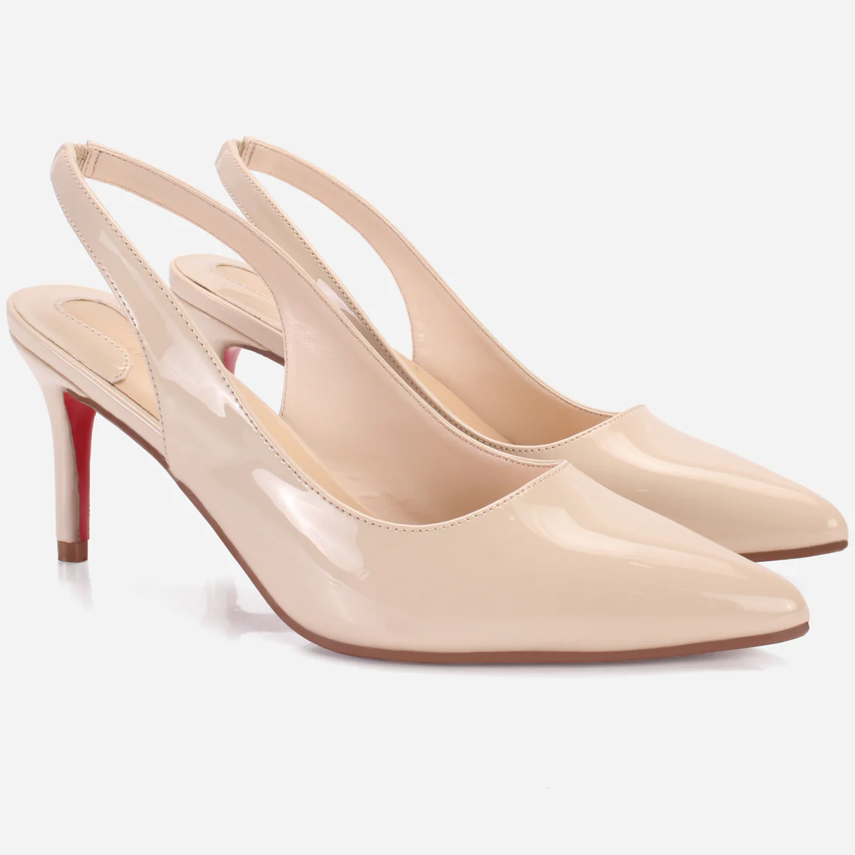 Womens "CRYSTAL" Elegent Sling Back Heeled Sandals - Image 2